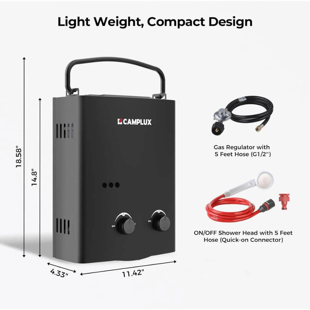 Camplux AY132B Portable Propane Water Heater - Image 5