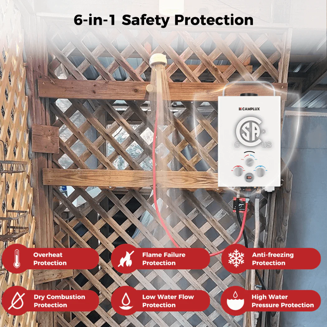Camplux BW158 Camping Water Heater Propane - Image 2