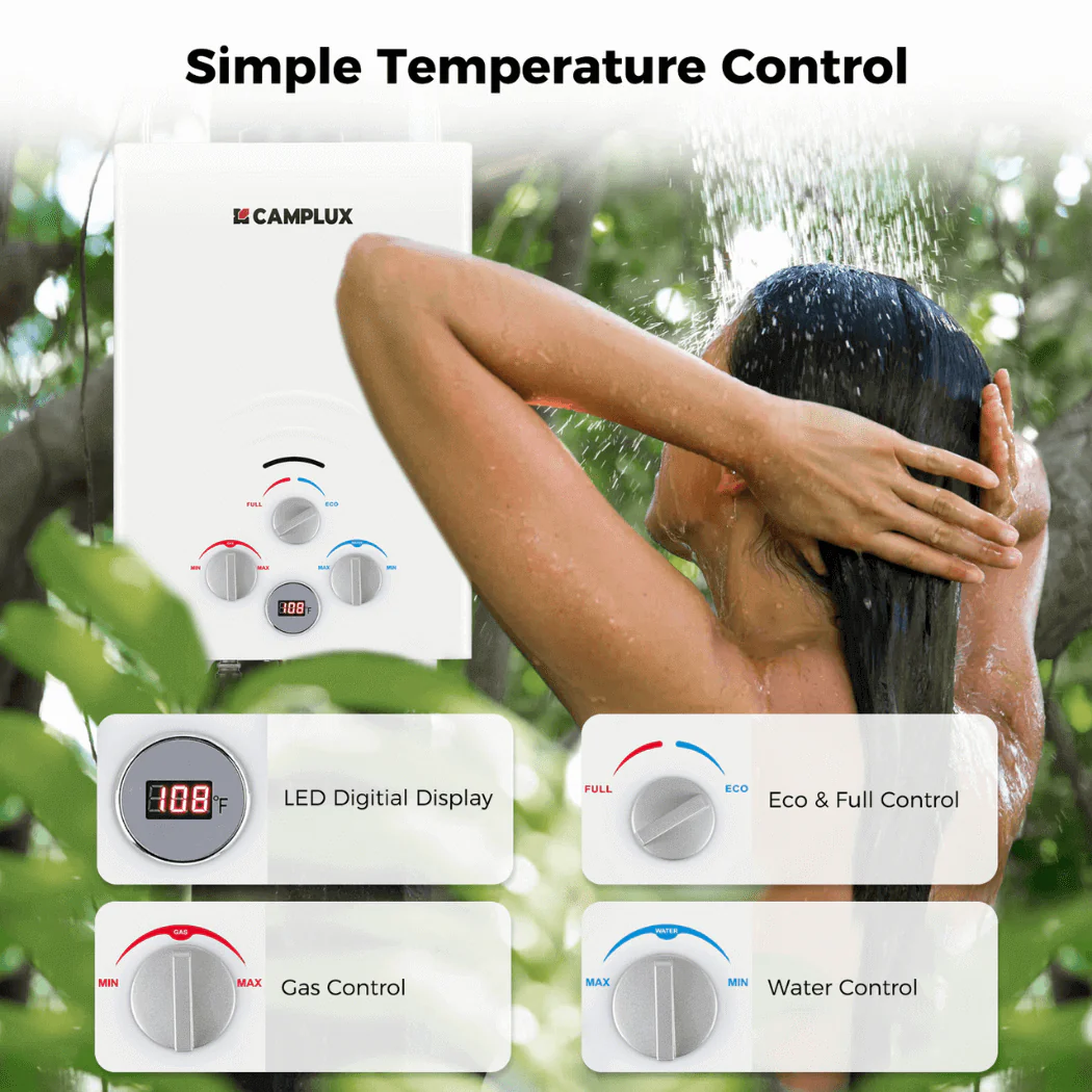 Camplux BW158 Camping Water Heater Propane - Image 7