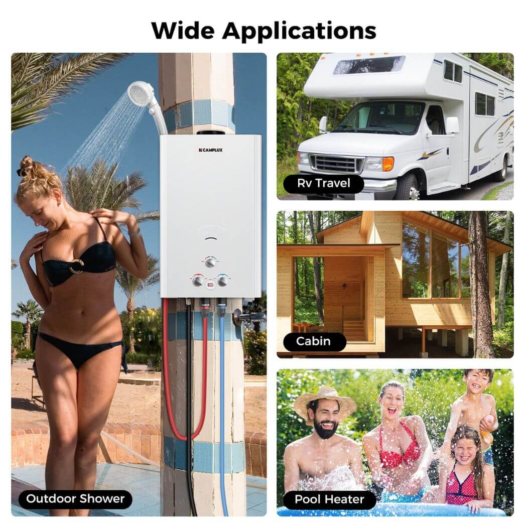 Camplux BW422 Camping Water Heater Propane - Image 2
