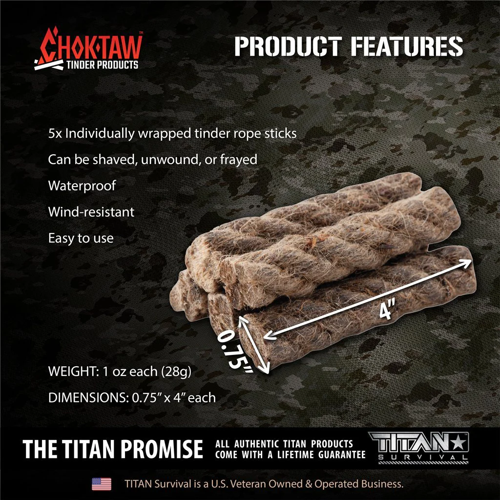 CHOKTAW Waxed Jute Rope Tinder Sticks - Image 2