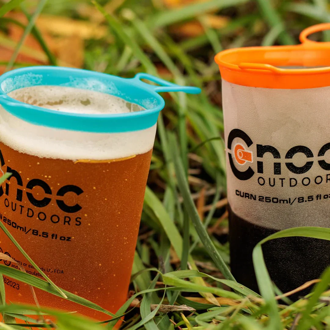 CNOC Curn Collapsible Cups, Pair (Orange and Blue) - Image 2