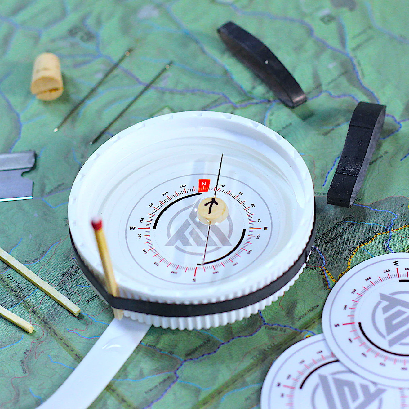 DIY - Water Bottle Compass Stickers ONLY - 2 Pack - Image 2