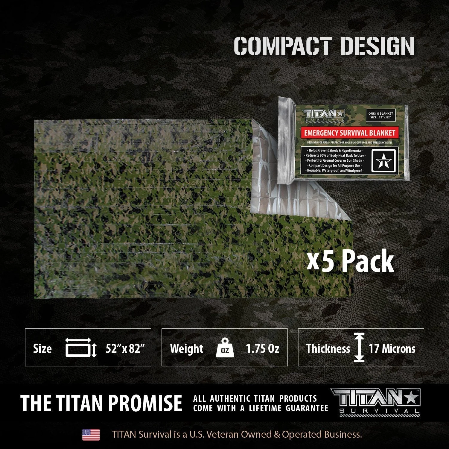 Emergency Survival Blankets, 5-Pack - Image 6