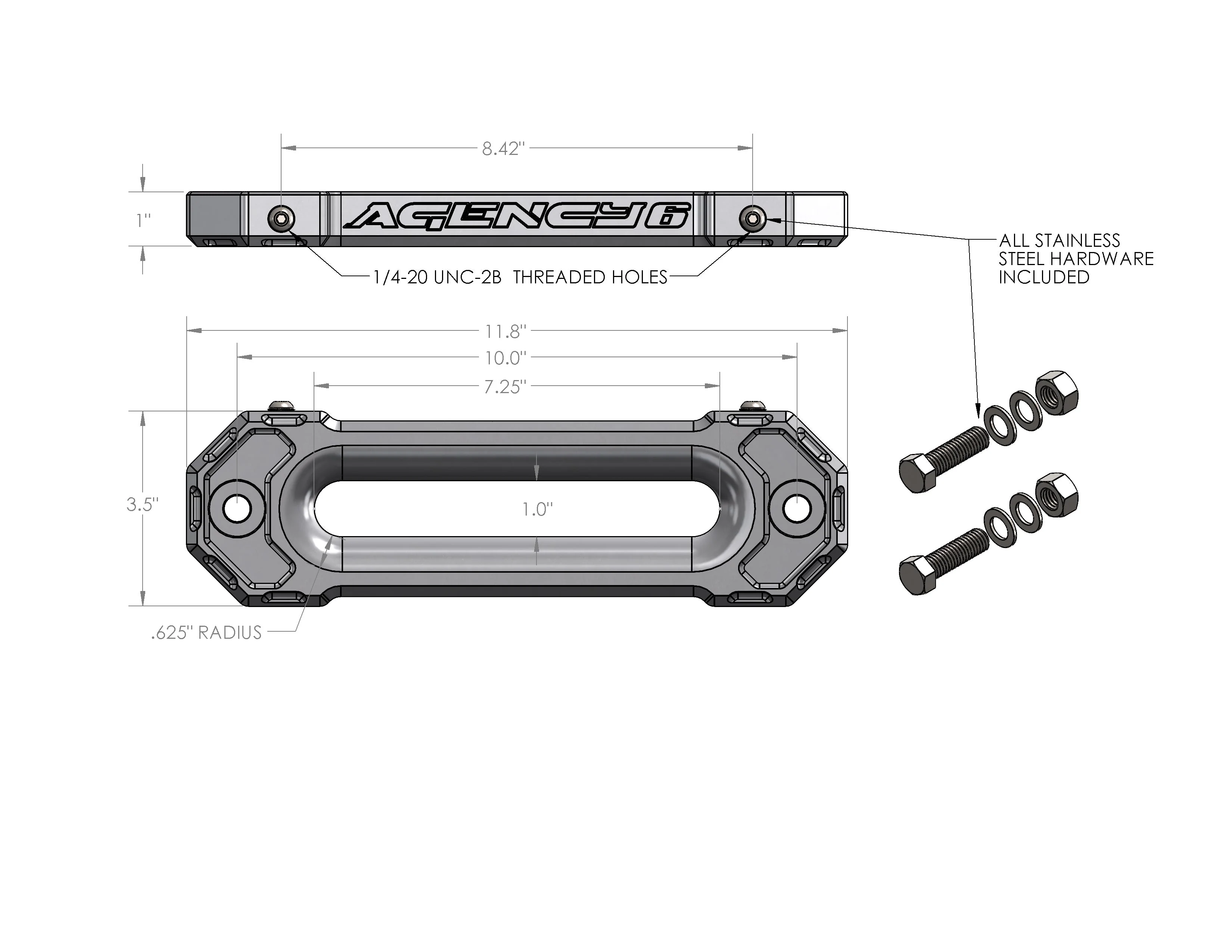 Fairlead (1.0" Thick) - Black - Image 4