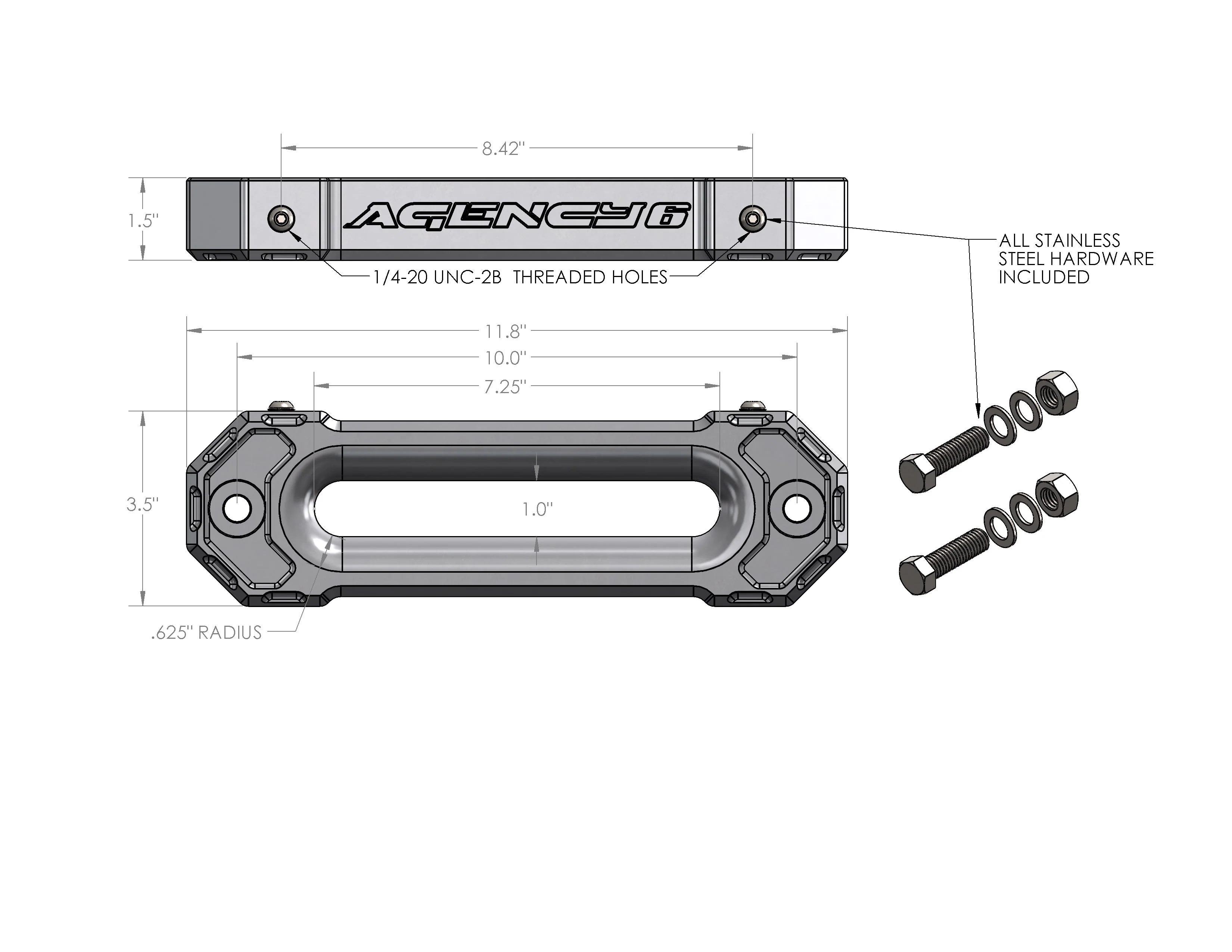 Fairlead (1.5" Thick) - Black - Image 5