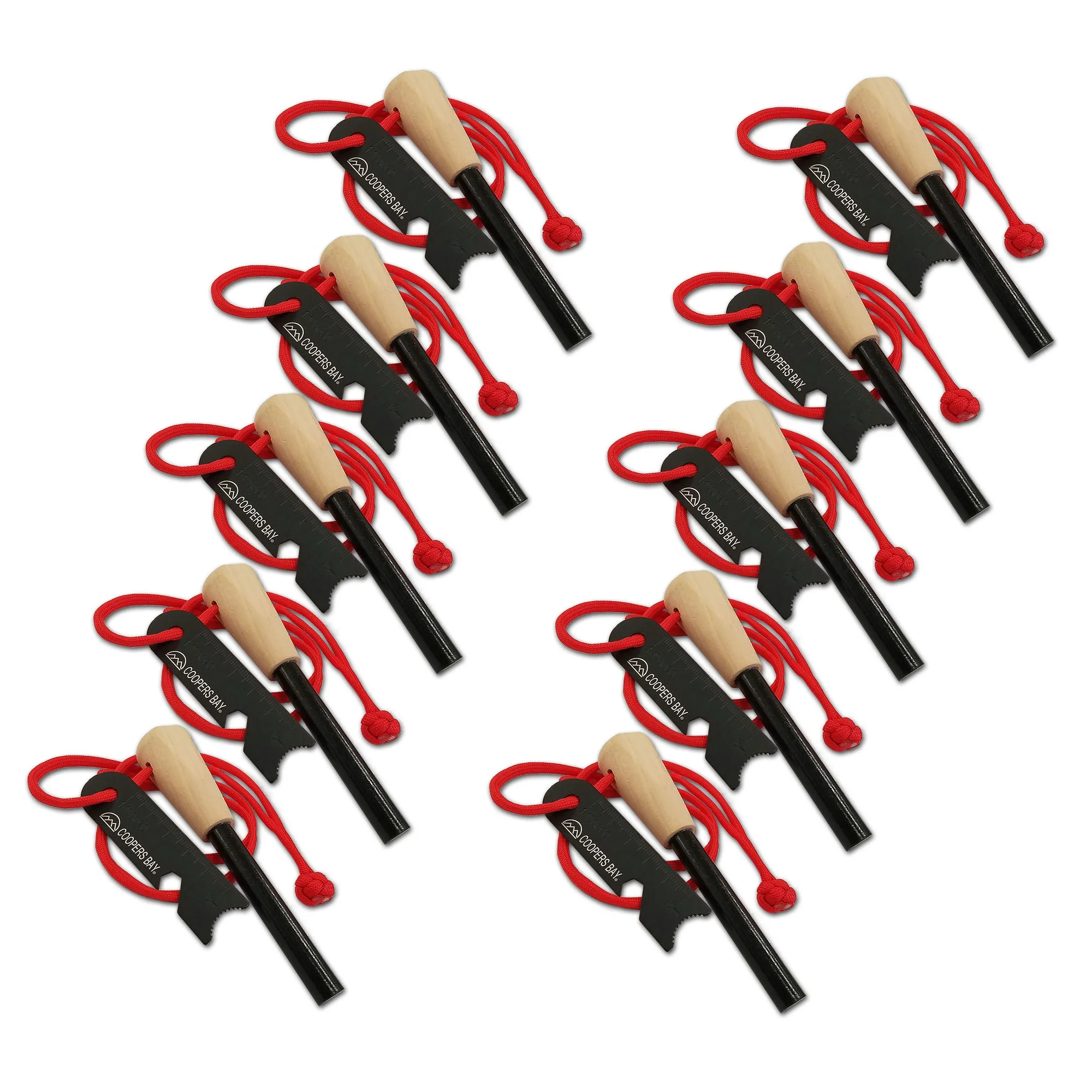 FireStorm™ Large 3/8" Ferro Rod Fire Starter - Red Loop Lanyard - Image 8
