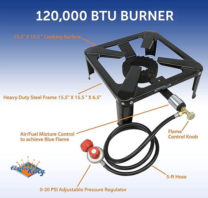 Flame King 120K BTU Eco Cooker Single Burner Stove - Image 6