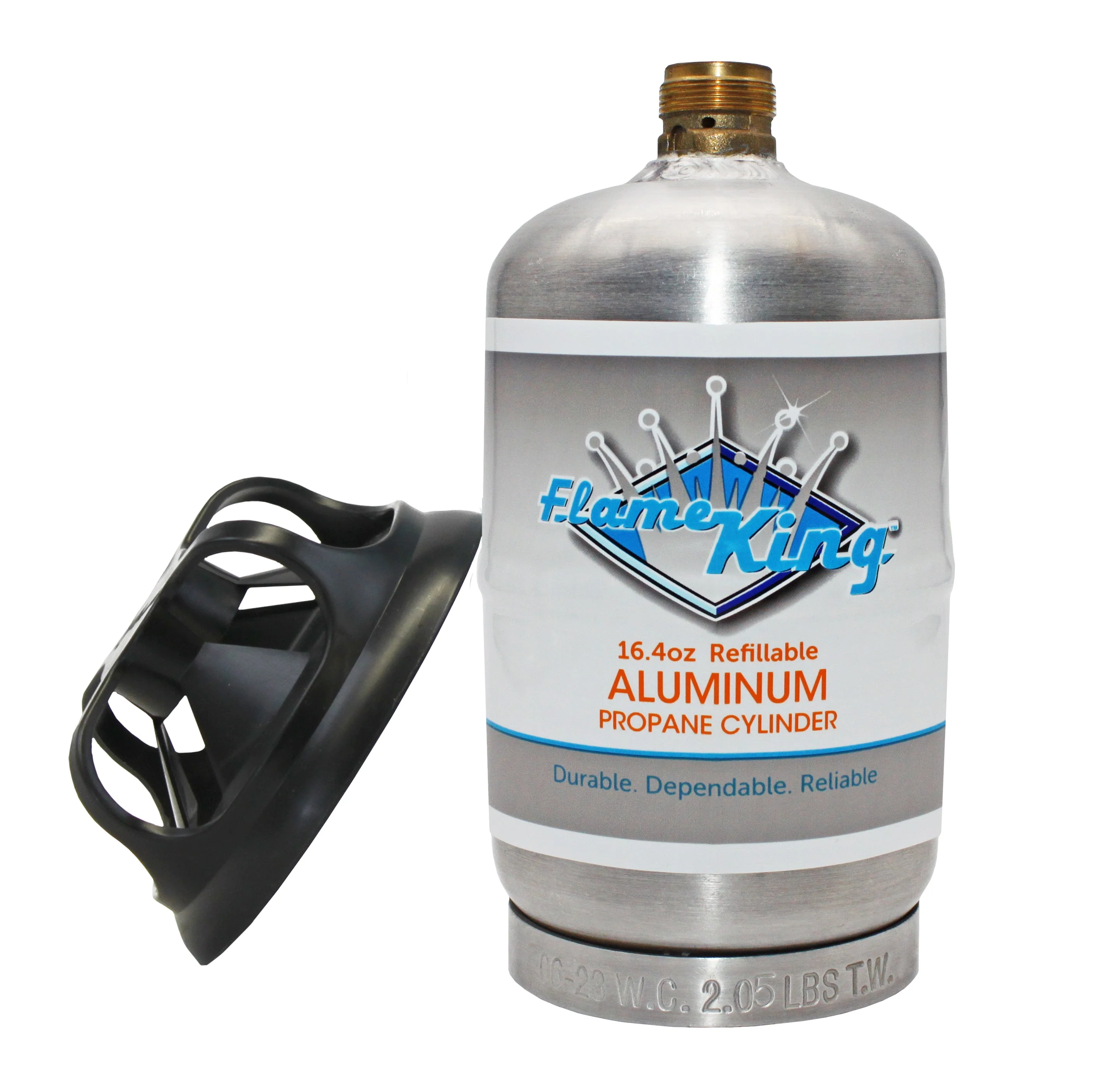 Flame King 2 pack Aluminum Eco Friendly Sustainable 1lb Empty Refillable Propane Tank LP Cylinder - Image 3