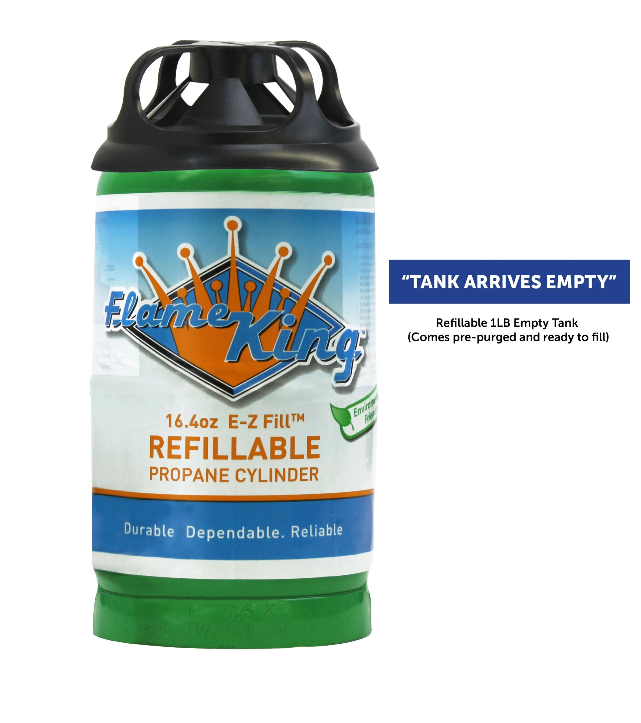 Flame King 2 pack Eco Friendly Sustainable 1lb Refillable Propane Tank LP Cylinder - Image 4