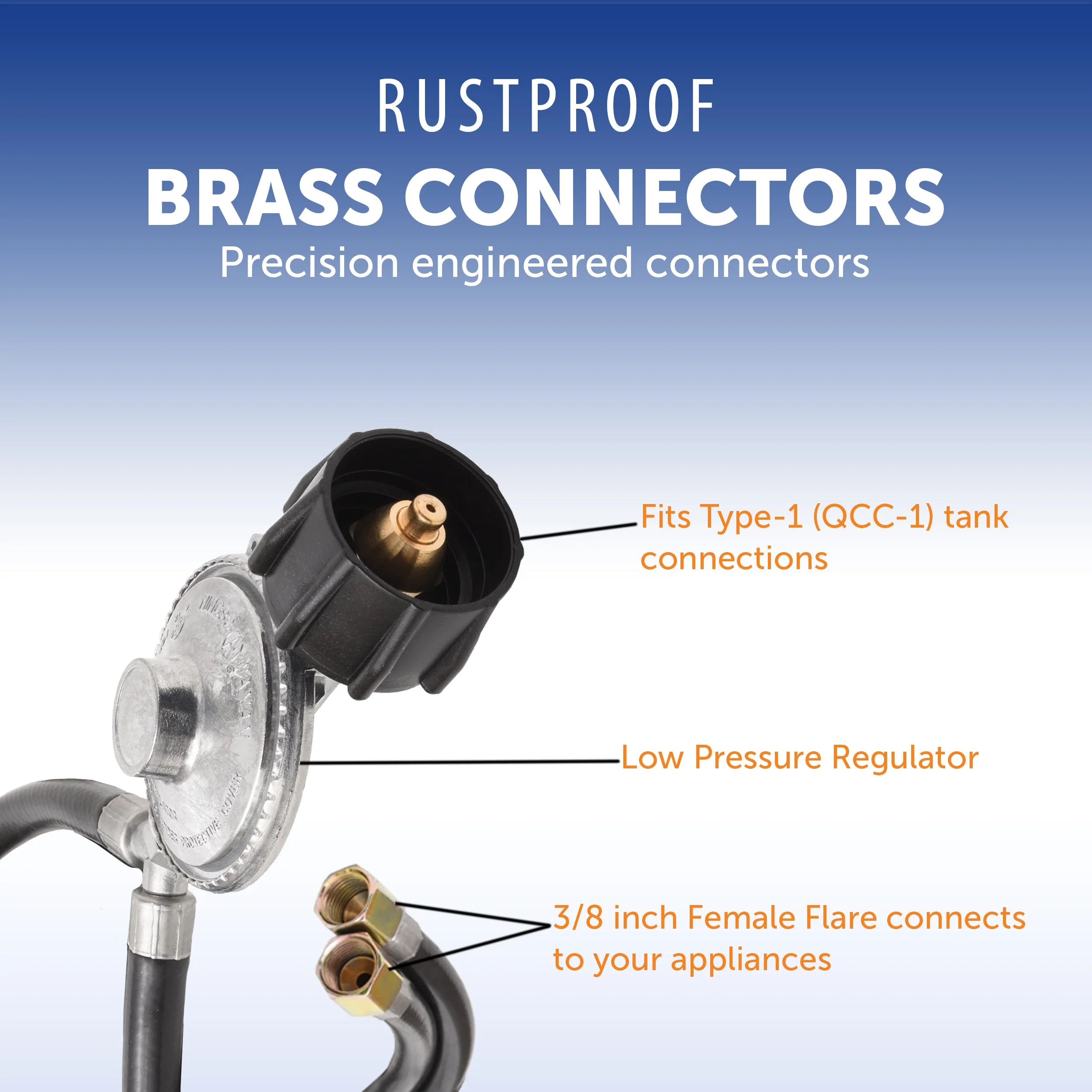 Flame King Hose and Regulator for Grills with Side Burner, 24 inches - Image 8