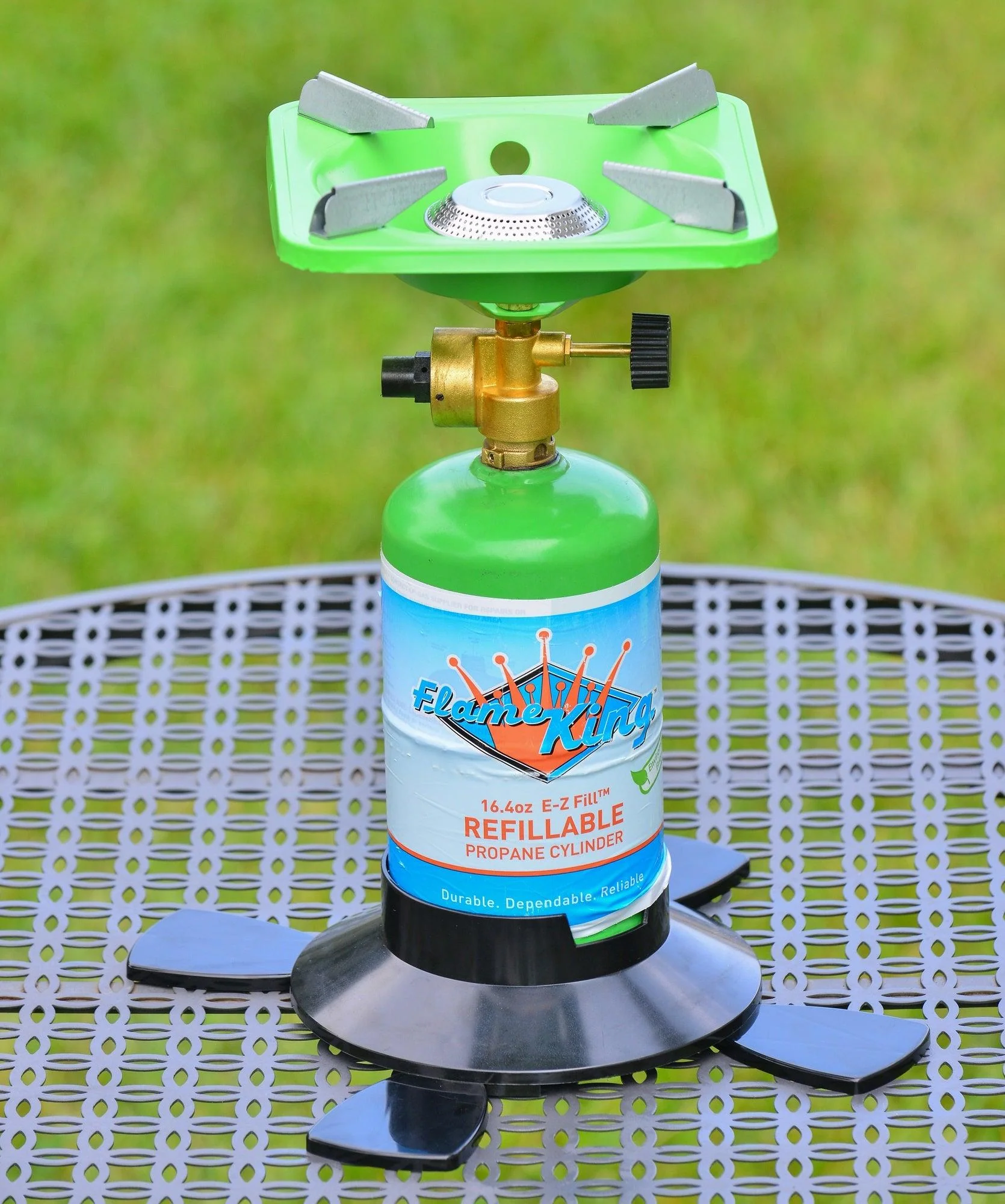 Flame King Portable Single Burner Cooker with 1 Lb Base Camping - Image 3