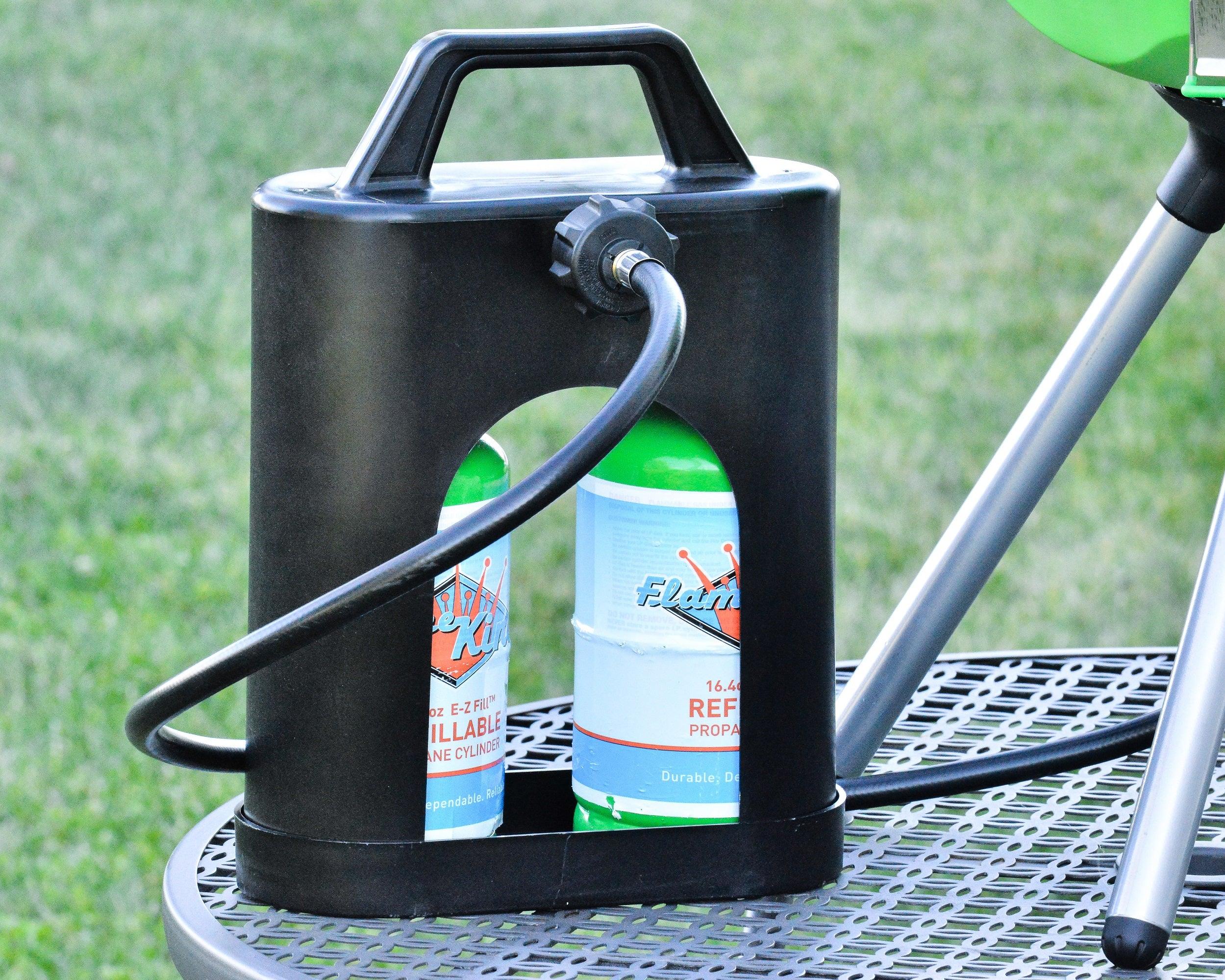 Flame King ProBoost Dual 1LB Propane Tank Carrier - Image 10