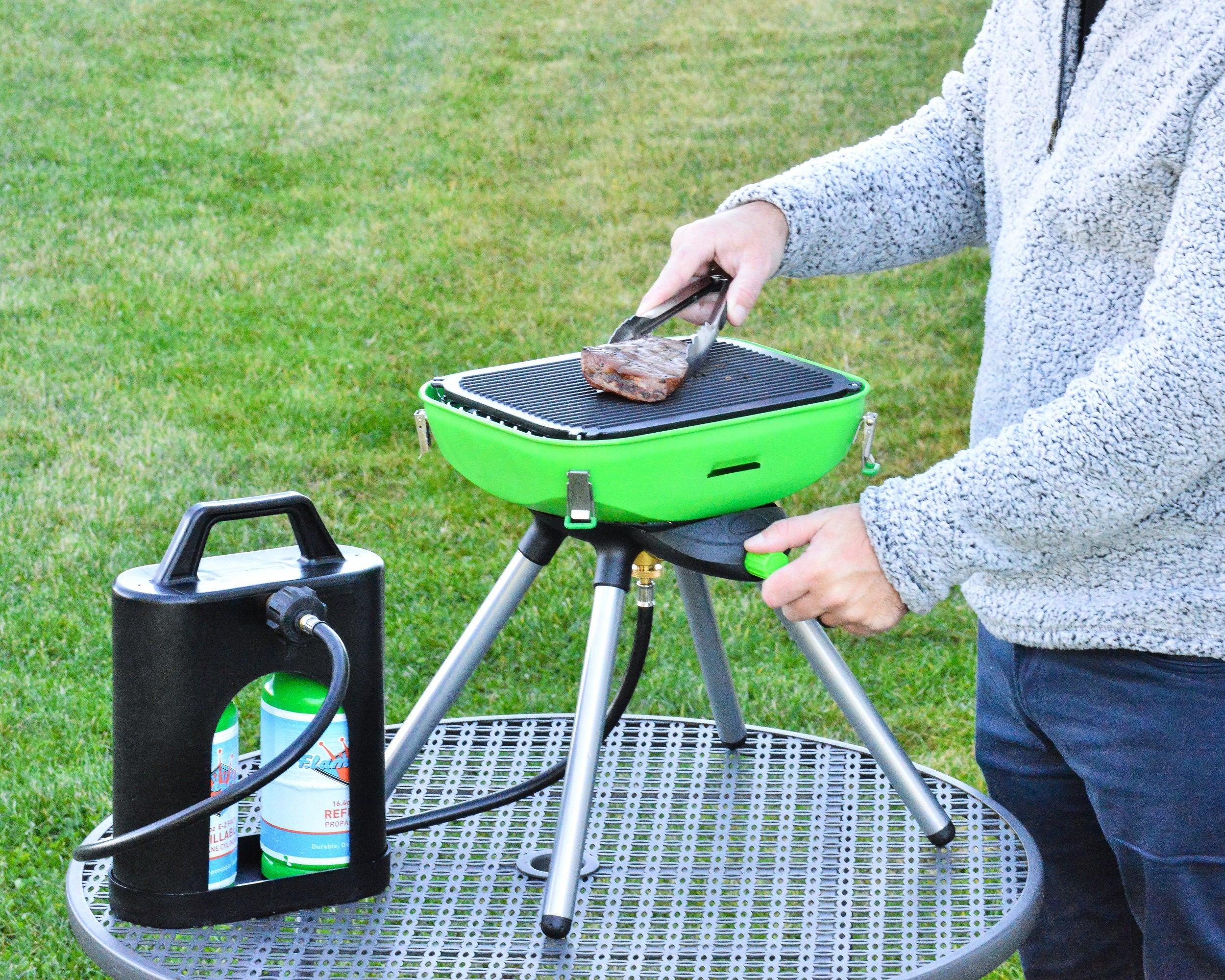 Flame King ProBoost Dual 1LB Propane Tank Carrier - Image 12