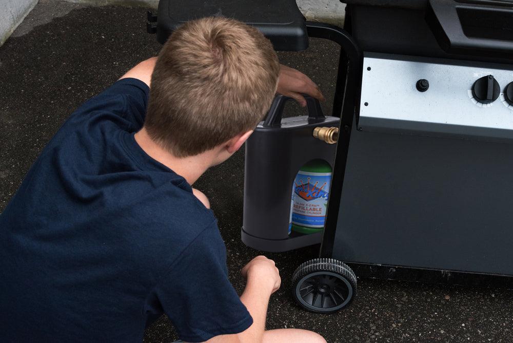 Flame King ProBoost Dual 1LB Propane Tank Carrier - Image 13