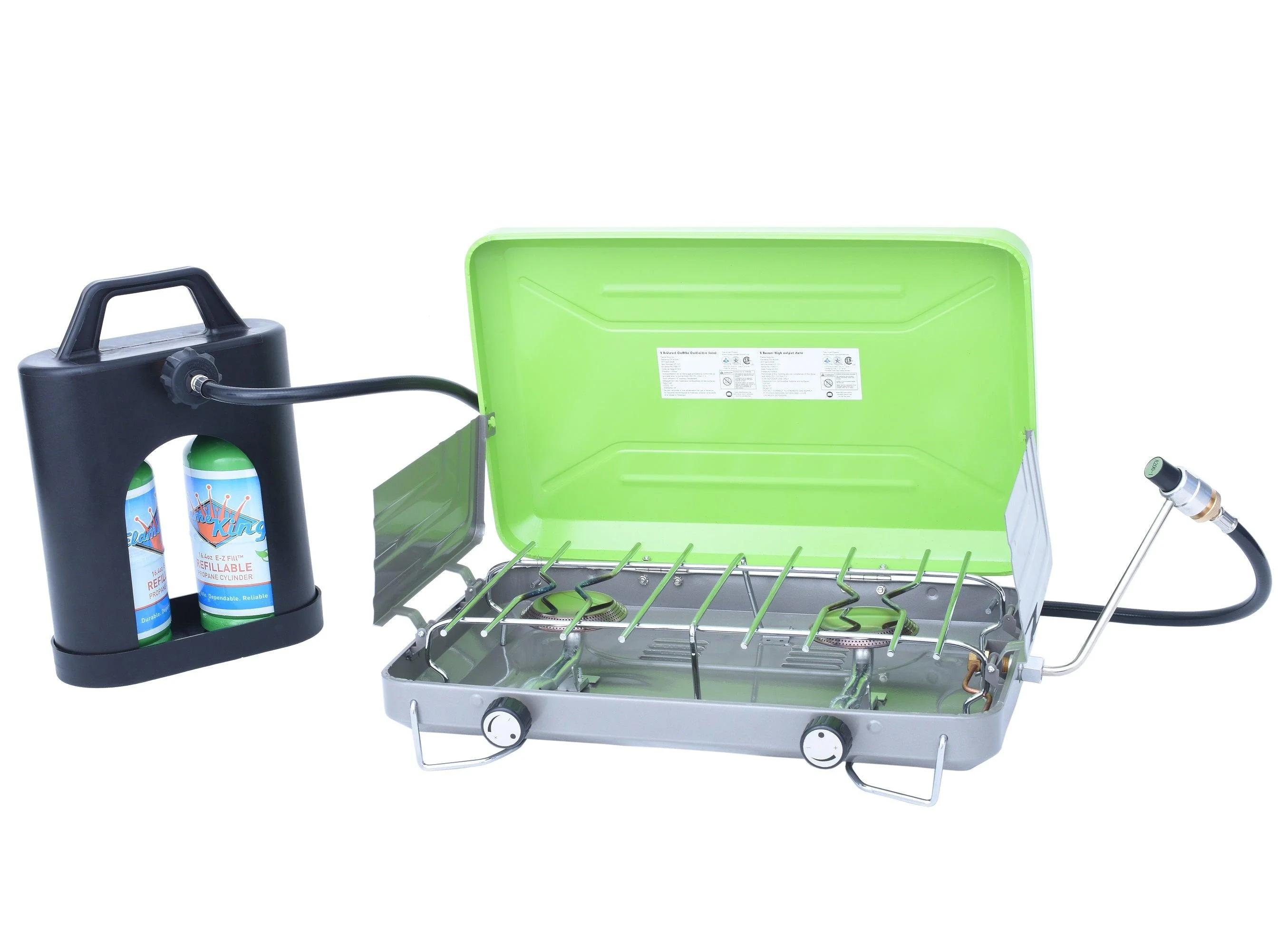 Flame King ProBoost Dual 1LB Propane Tank Carrier - Image 14