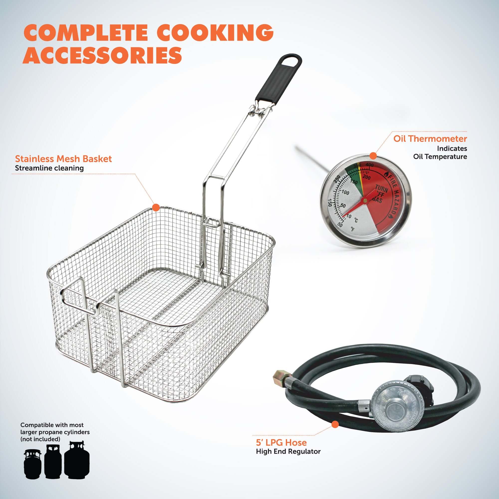 Flame King Proleo Portable Propane Deep Fryer - Image 7