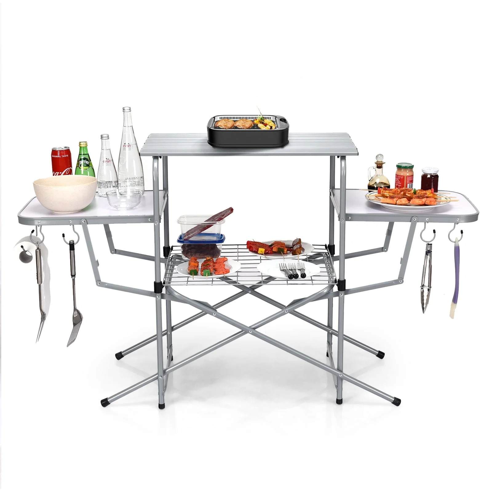Foldable Outdoor BBQ Table Grilling Stand - Image 5