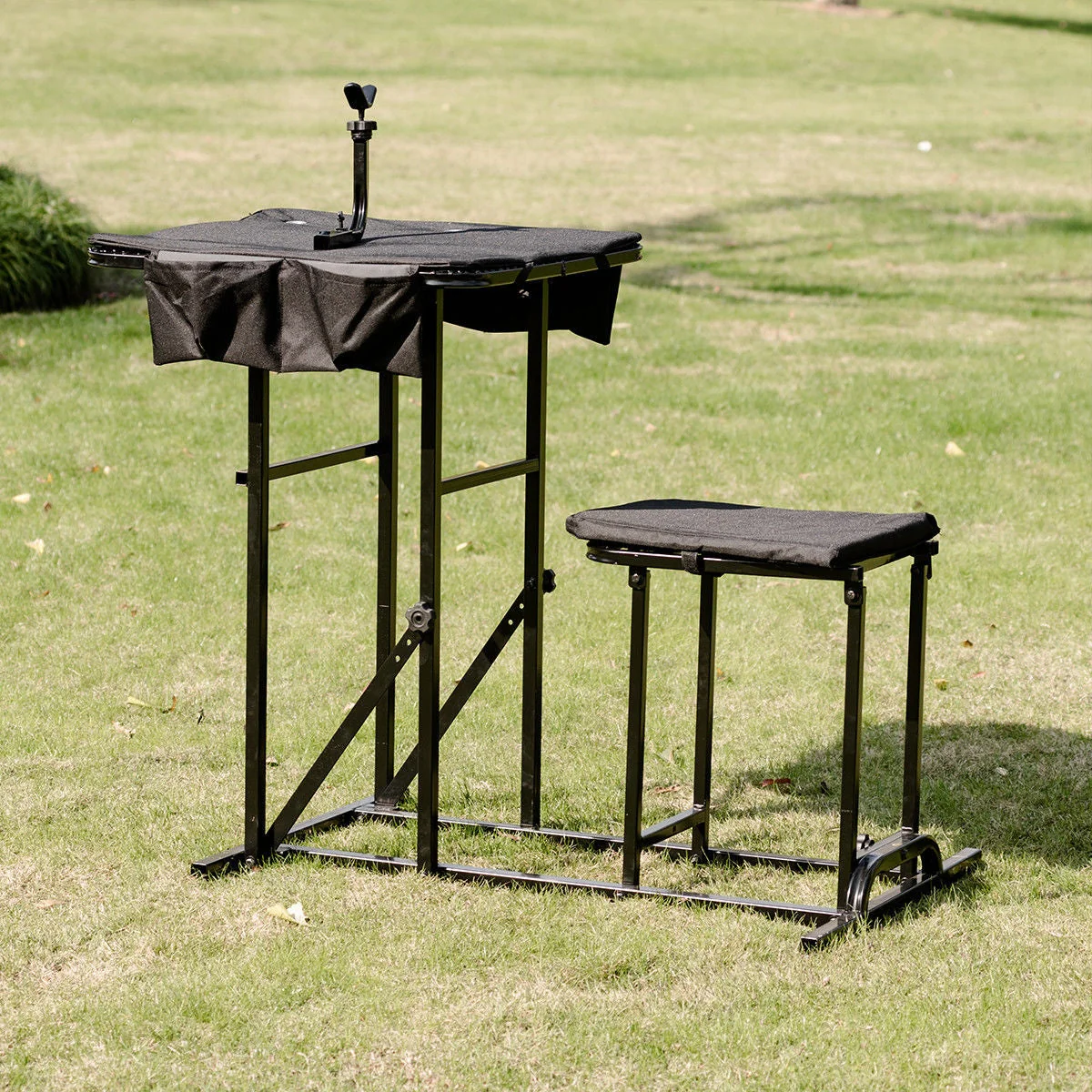 Foldable Shooting Bench with Adjustable Height Table - Image 6