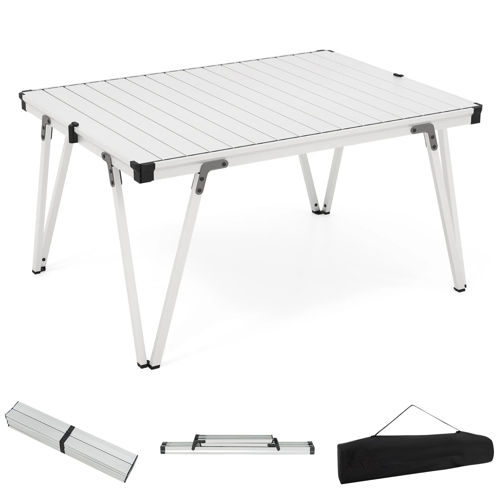 Folding Camping Table Picnic Table with Storage Bag and Waterproof Desktop - Image 11