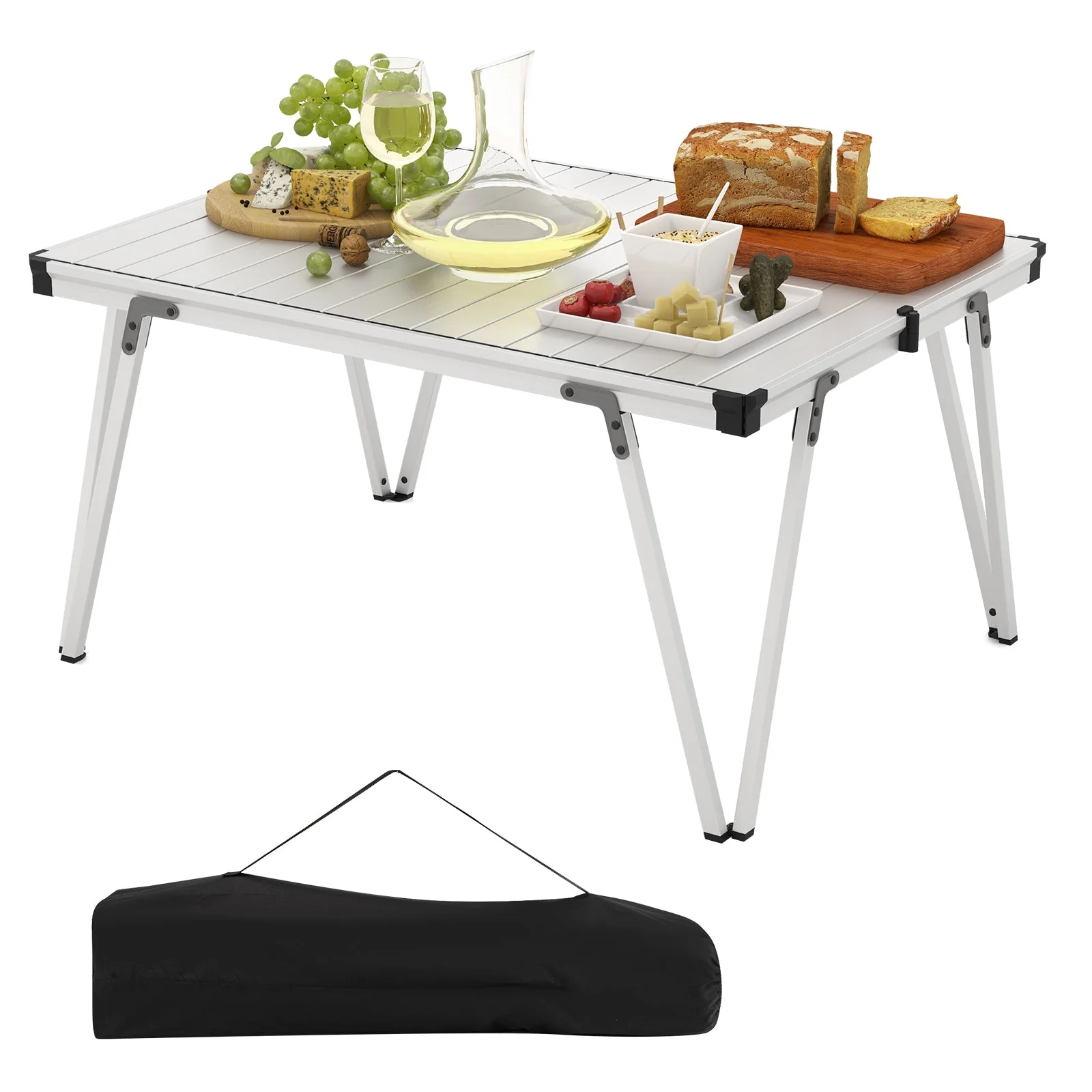 Folding Camping Table Picnic Table with Storage Bag and Waterproof Desktop - Image 12