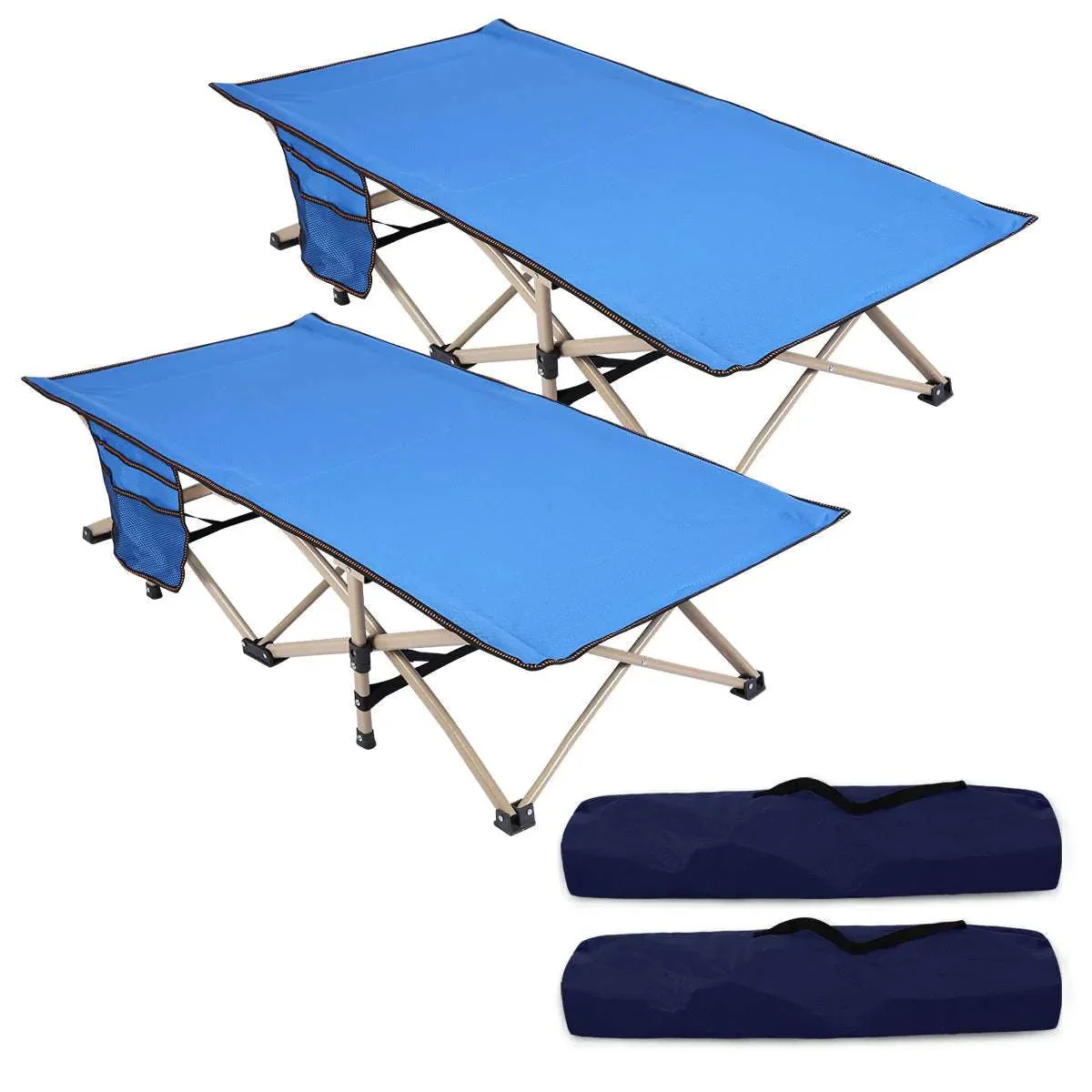 Folding Kids Cot for Sleeping,Blue Pink Navy - Image 13