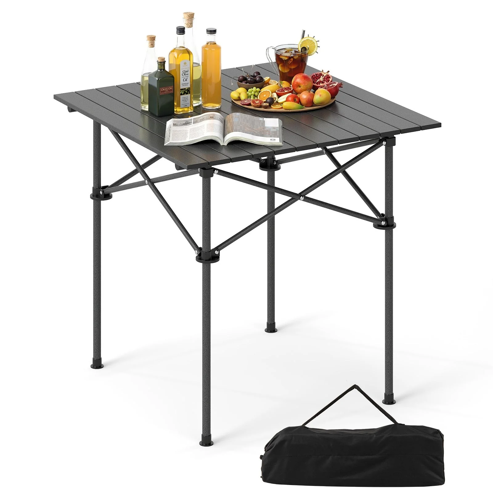 Folding Roll-up Camping Table with Metal Legs - Image 3