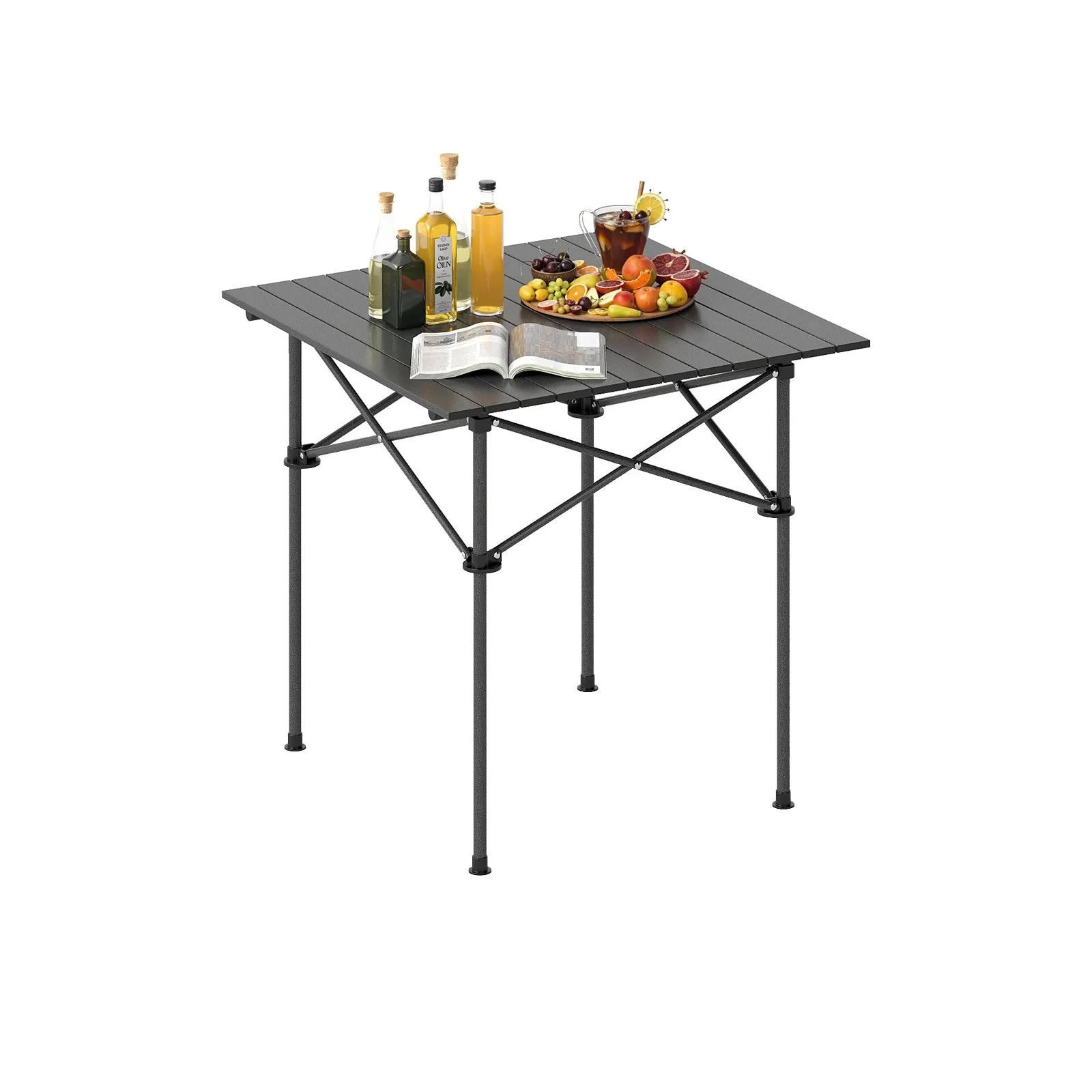 Folding Roll-up Camping Table with Metal Legs - Image 4