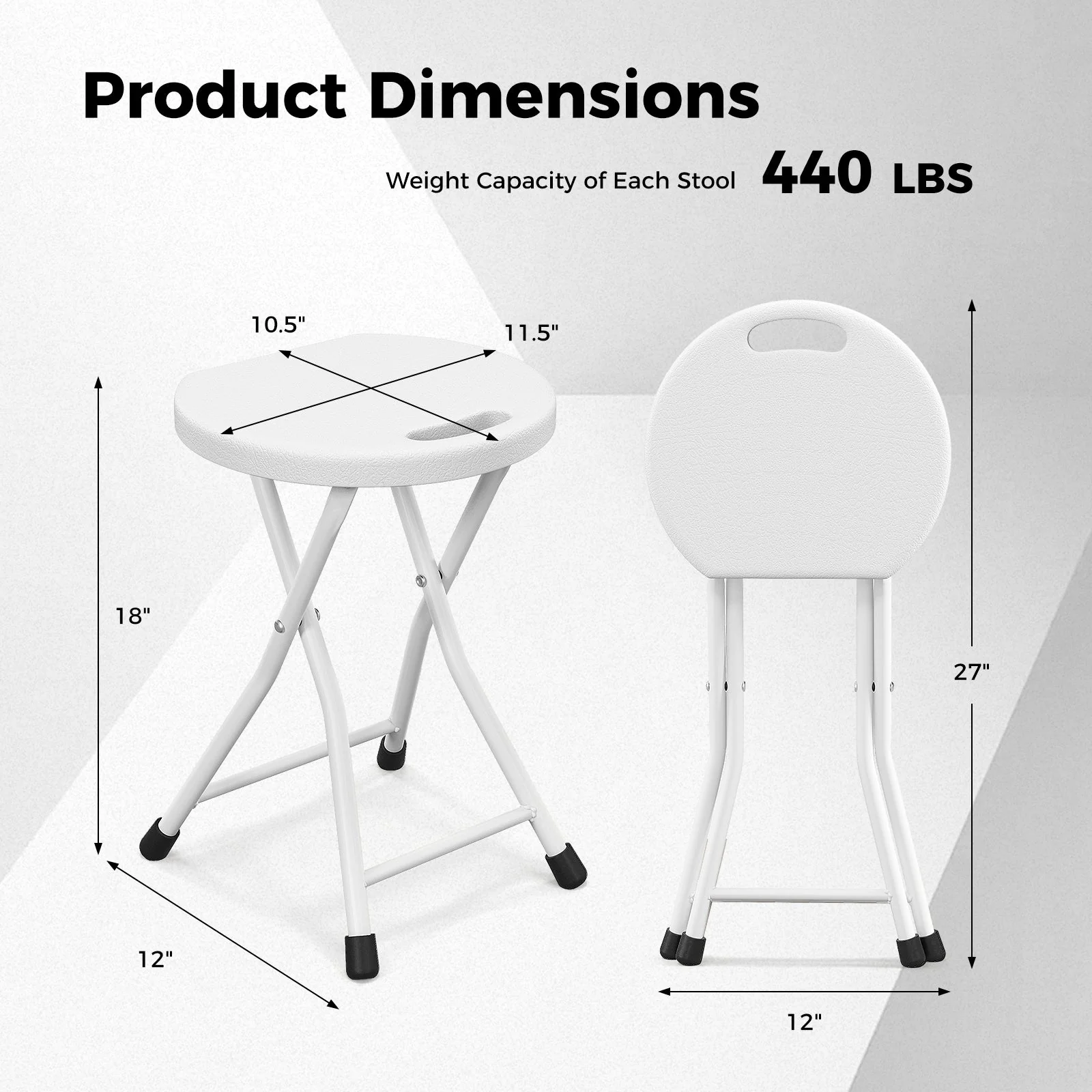 Folding Stool with Built-in Handle for Adults - Image 18