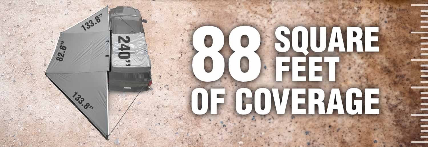 HD Nomadic 180 Degree Awning with Bracket Kit for Mid - High Roofline Vans - Image 22