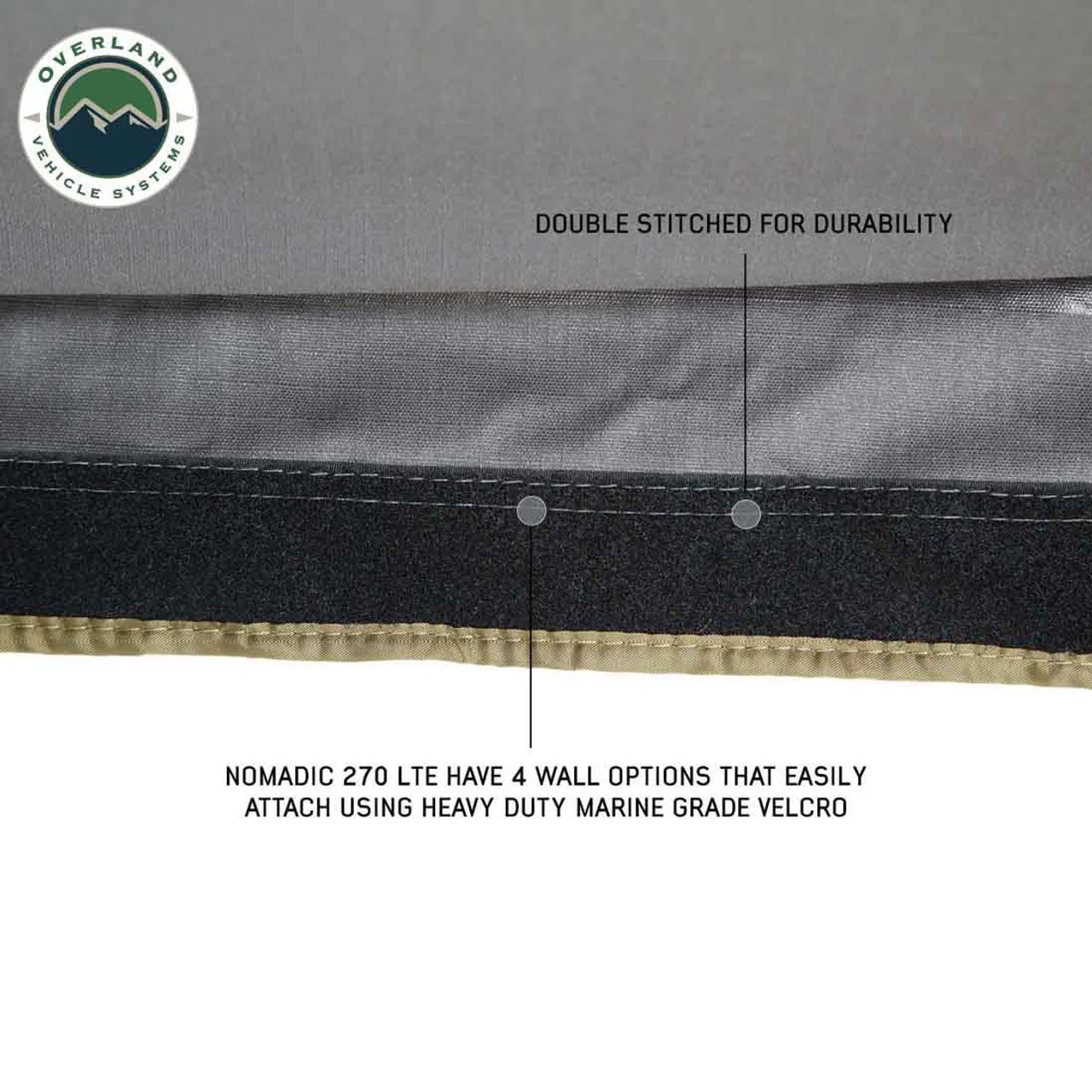 HD Nomadic 270 LTE Awning - Driver Side - Dark Gray with Black Travel Cover Universal - Image 12