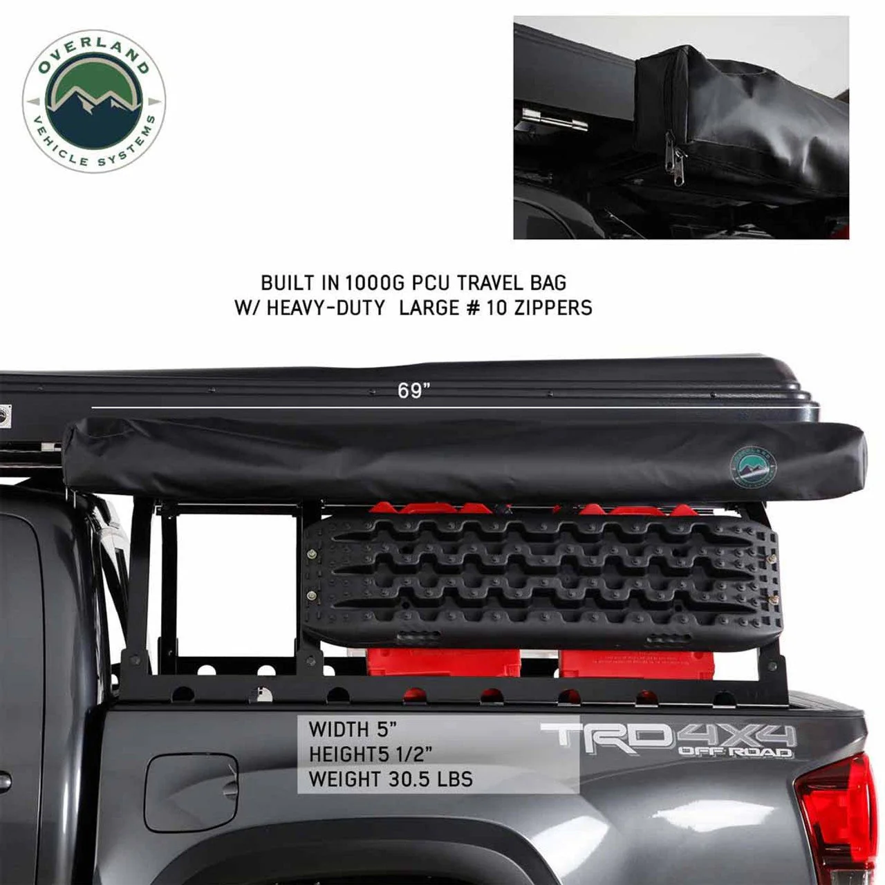 HD Nomadic 270 LTE Awning - Driver Side - Dark Gray with Black Travel Cover Universal - Image 19
