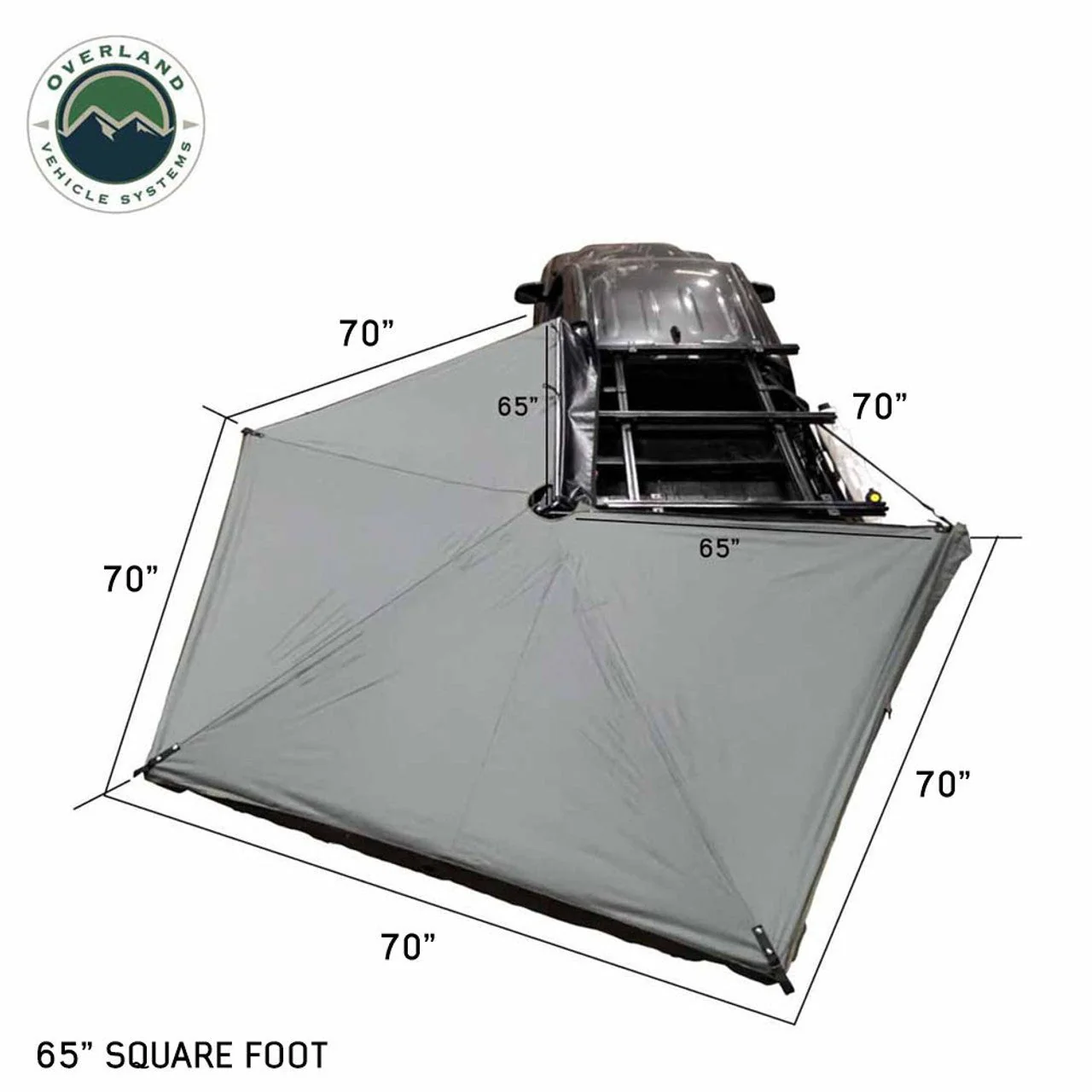 HD Nomadic 270 LTE Awning - Driver Side - Dark Gray with Black Travel Cover Universal - Image 20