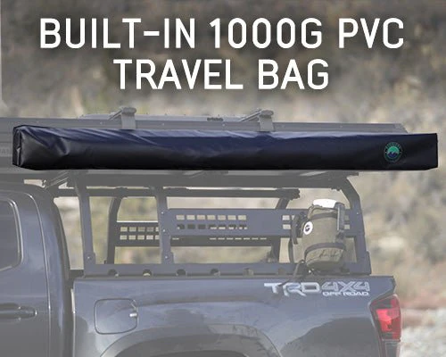 HD Nomadic 270 LTE Awning - Driver Side - Dark Gray with Black Travel Cover Universal - Image 27