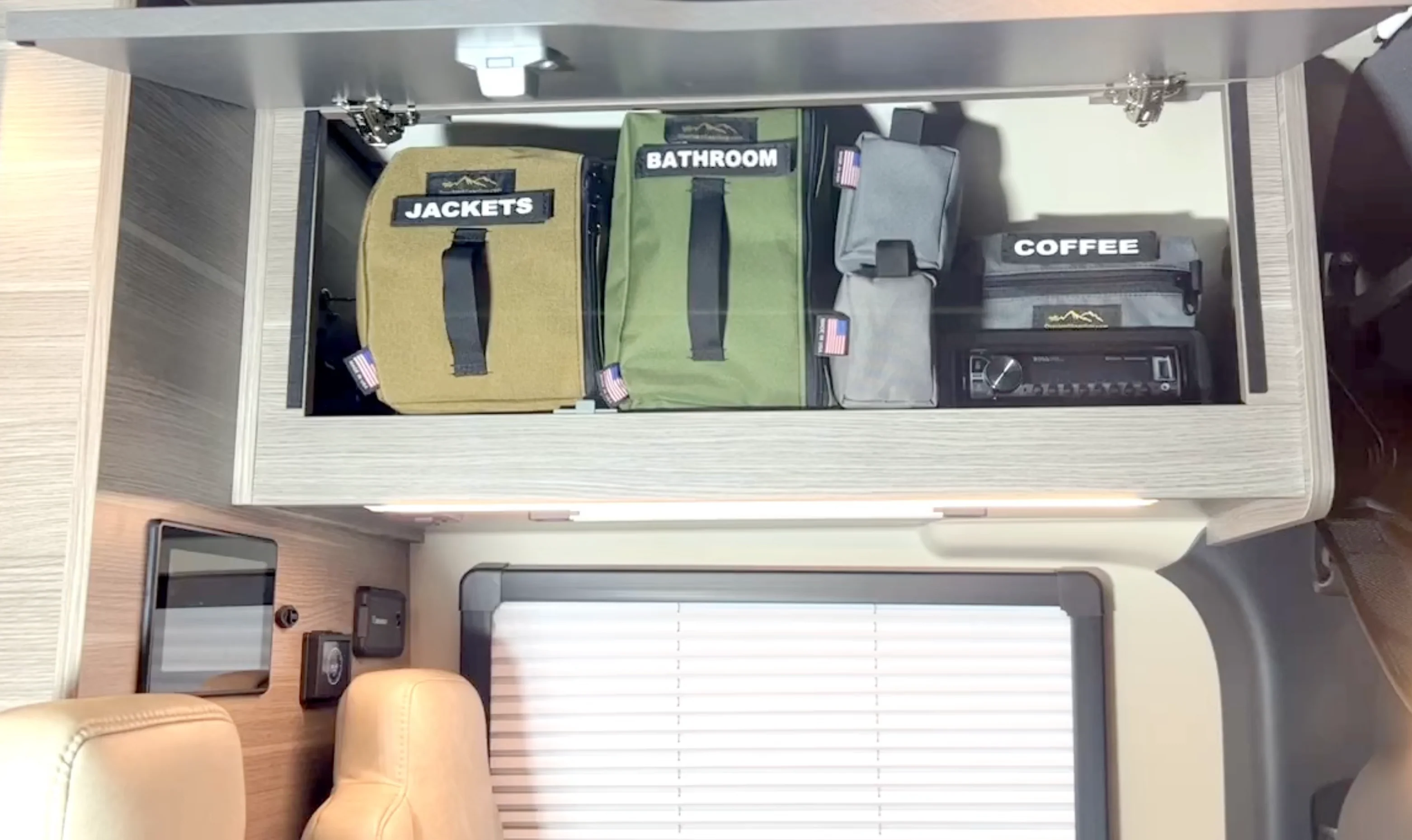 Headliner Shelf Storage Divider Bags 7" for Jayco - Entegra - Image 4