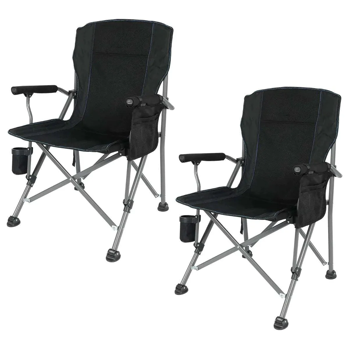 Heavy Duty Folding Camping Chair with High Back & Cup Holder - Image 11