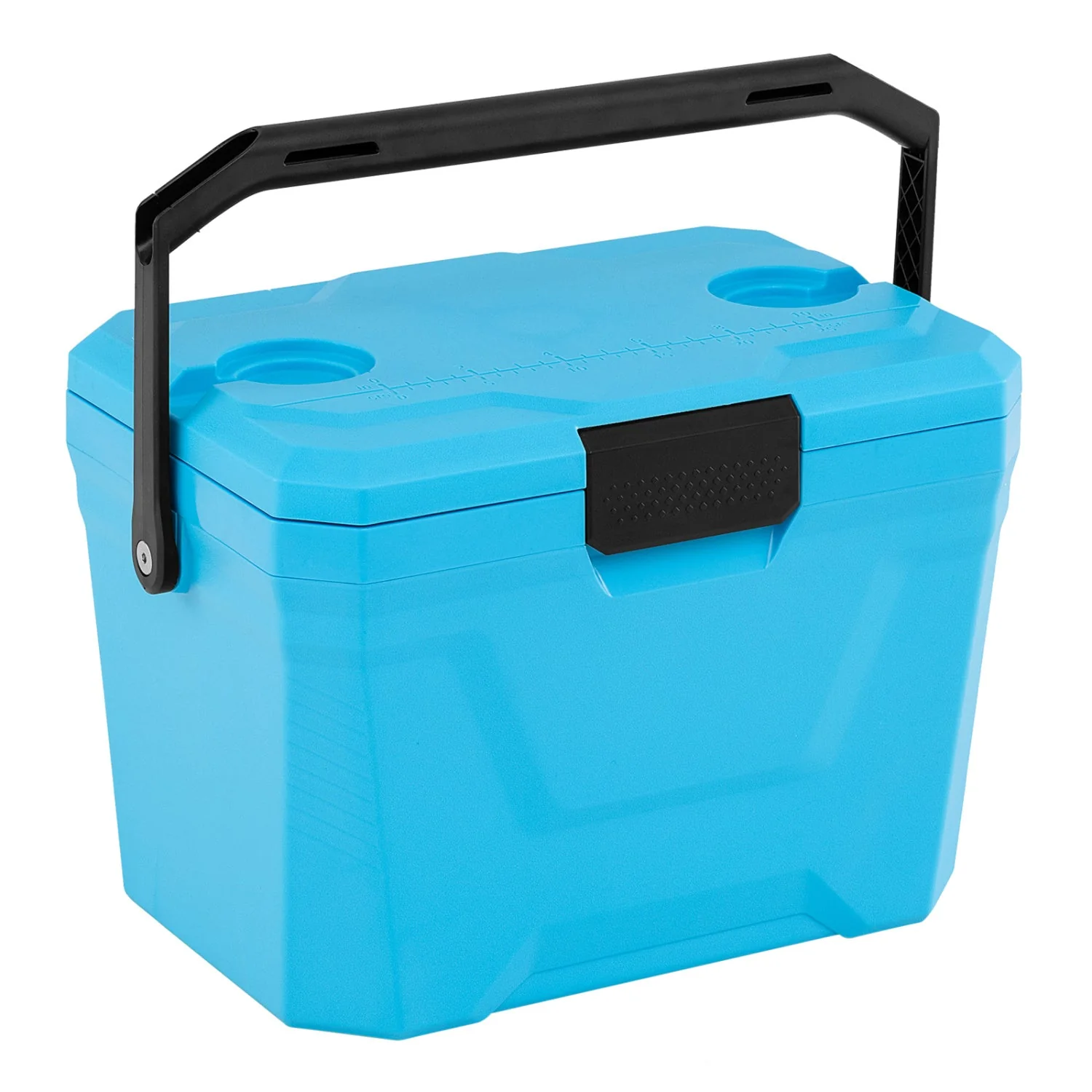 Insulated Portable Cooler Hard Shell Ice Chest with 2 Cup Holders - Image 3