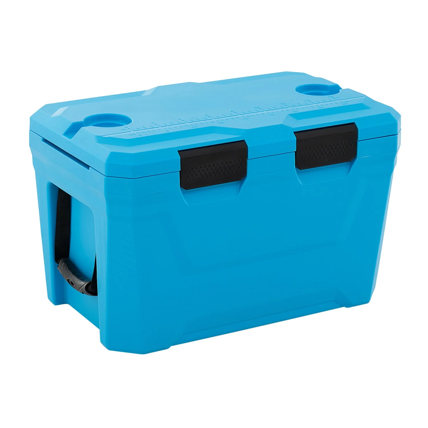 Insulated Portable Cooler Hard Shell Ice Chest with 2 Cup Holders Bottle Opener and Drain Plug - Image 3