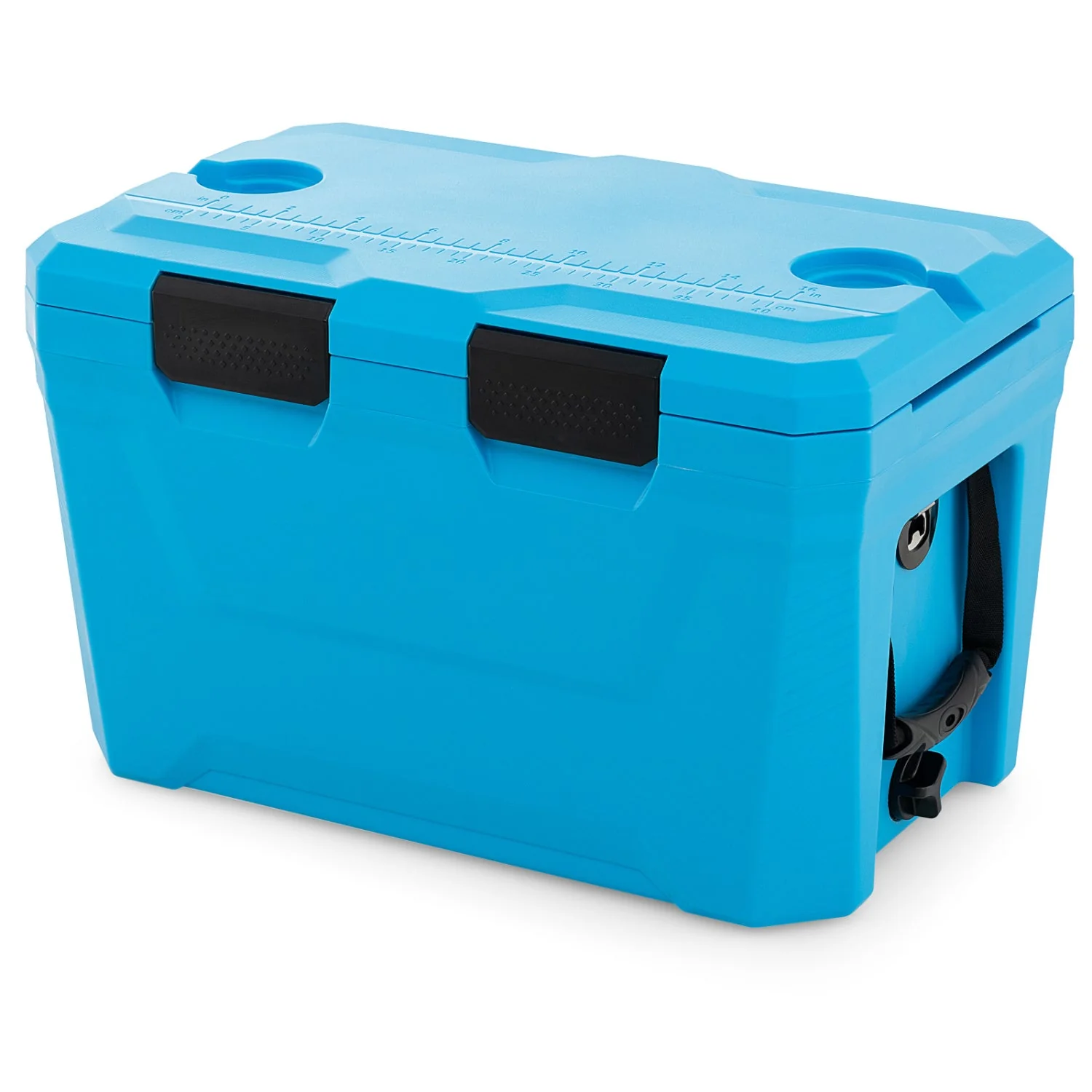 Insulated Portable Cooler Hard Shell Ice Chest with 2 Cup Holders Bottle Opener and Drain Plug - Image 4