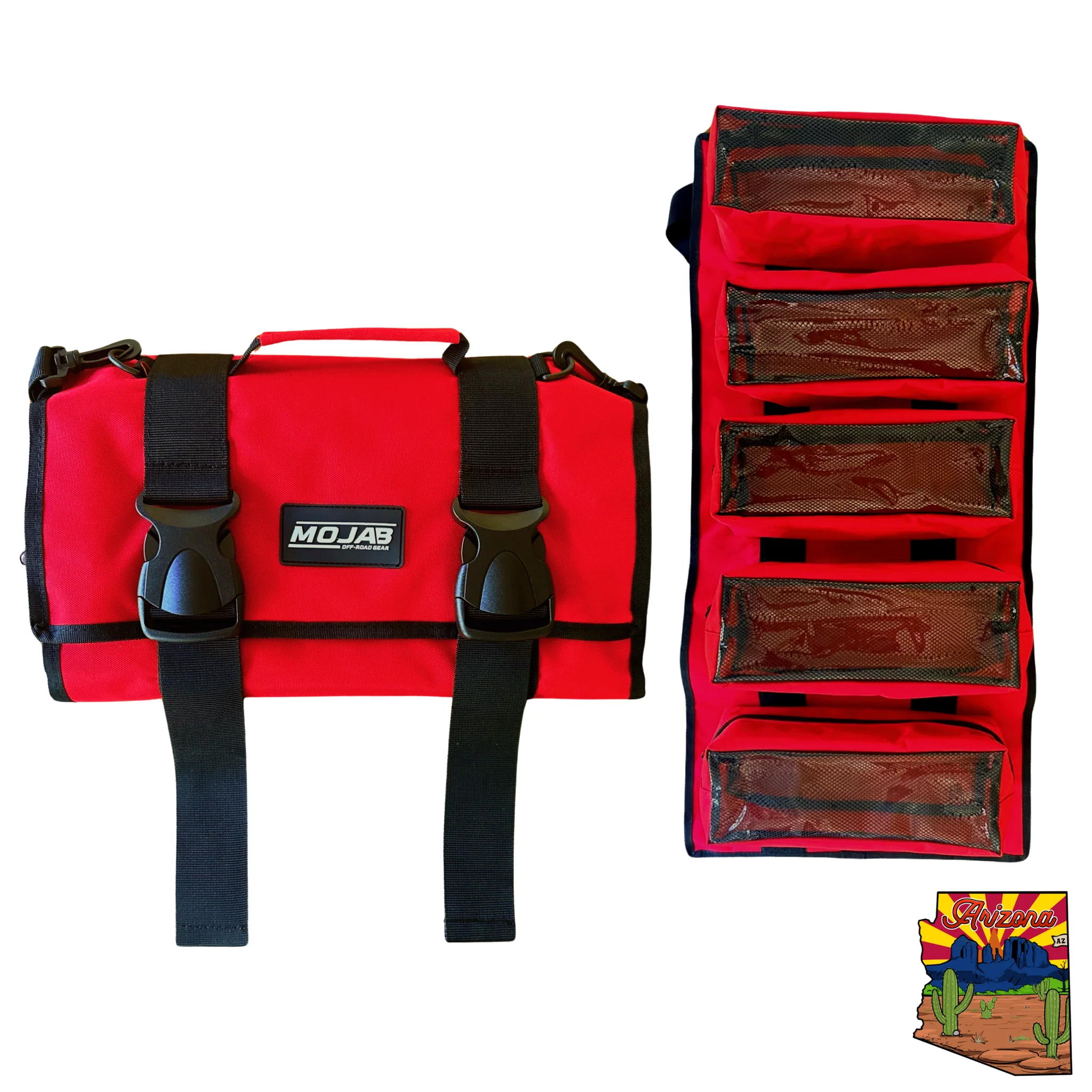 Large Canvas Tool organizer bag with 5 removeable pouches - Image 3