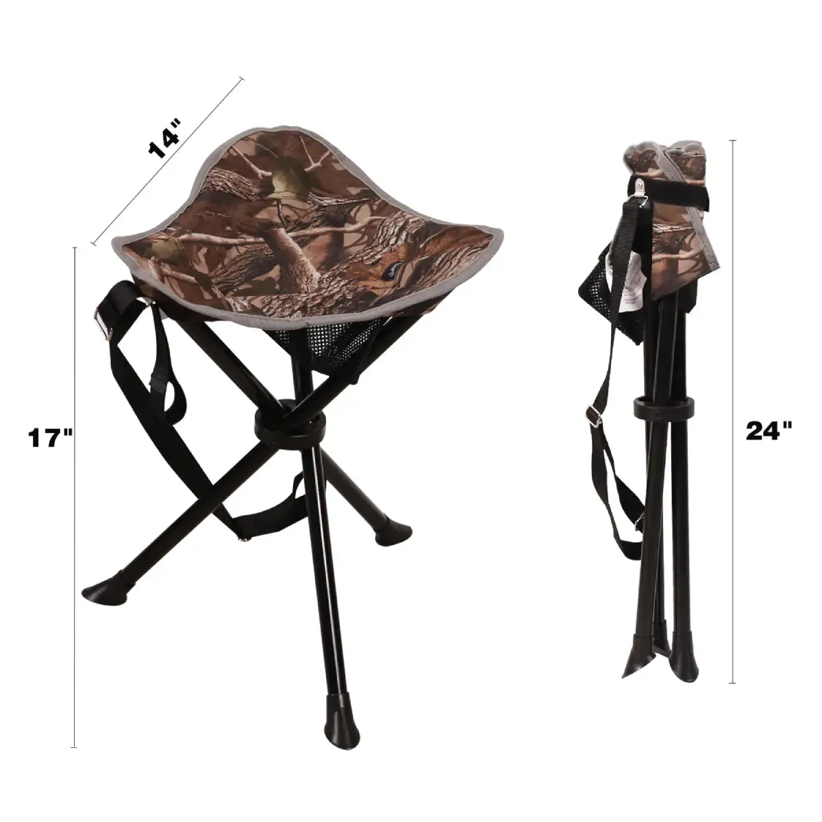Lightweight 3 Legged Tripod Camp Stool - Image 2