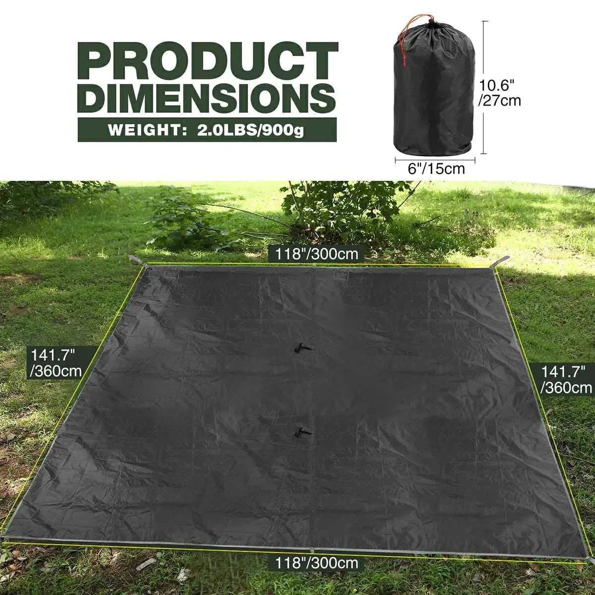 Lightweight Camping Tarp,Waterproof Tarp Shelter - Image 6