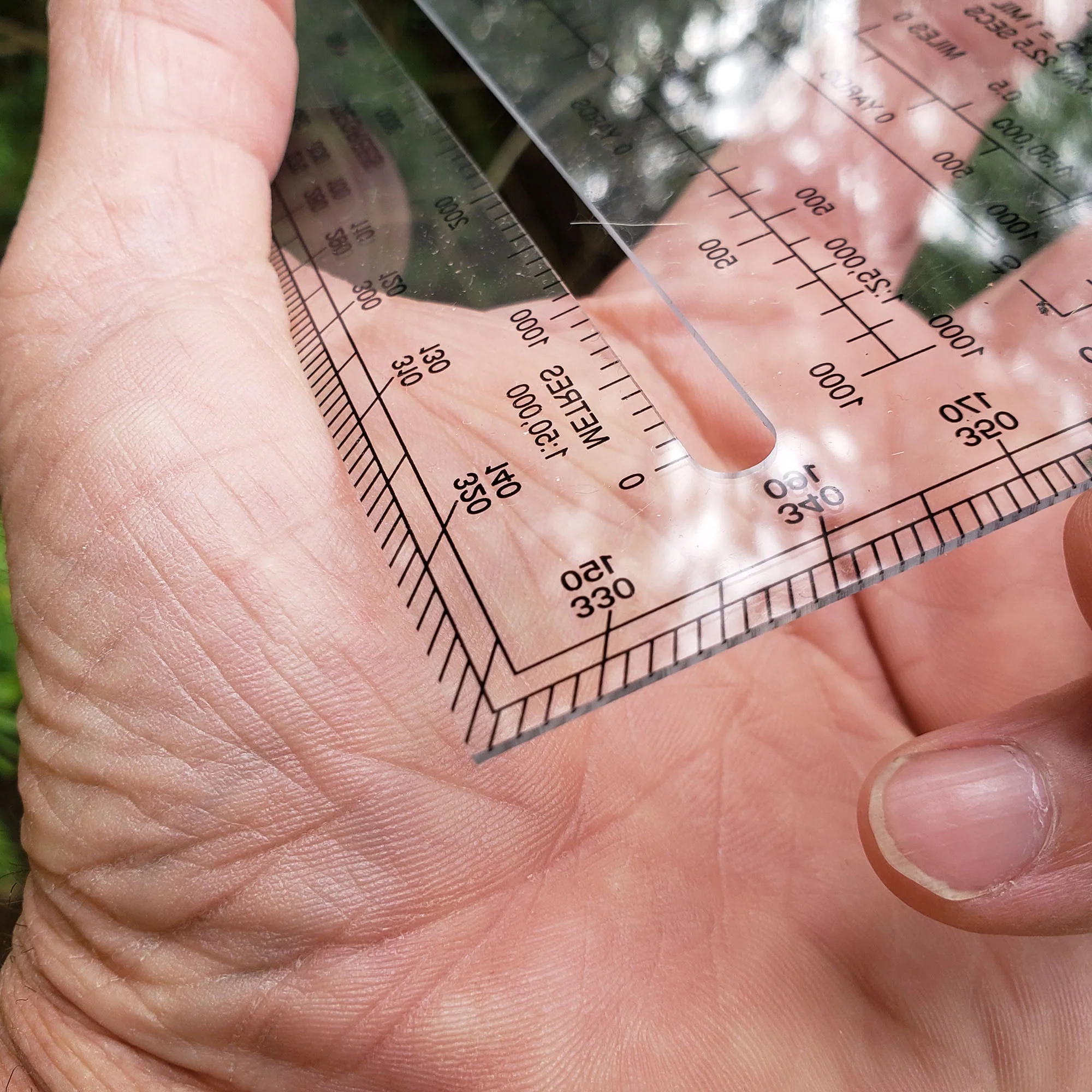Map Protractor - For Map Reading and Navigation - MILS/Degrees/Meters/Yards - Image 3