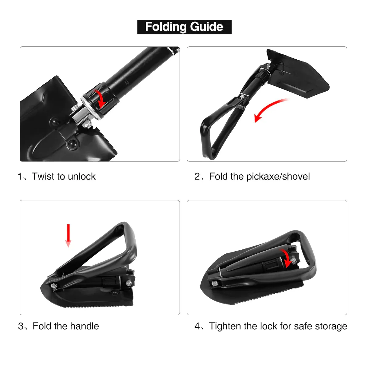 Military Folding Camping Shovel - Image 6