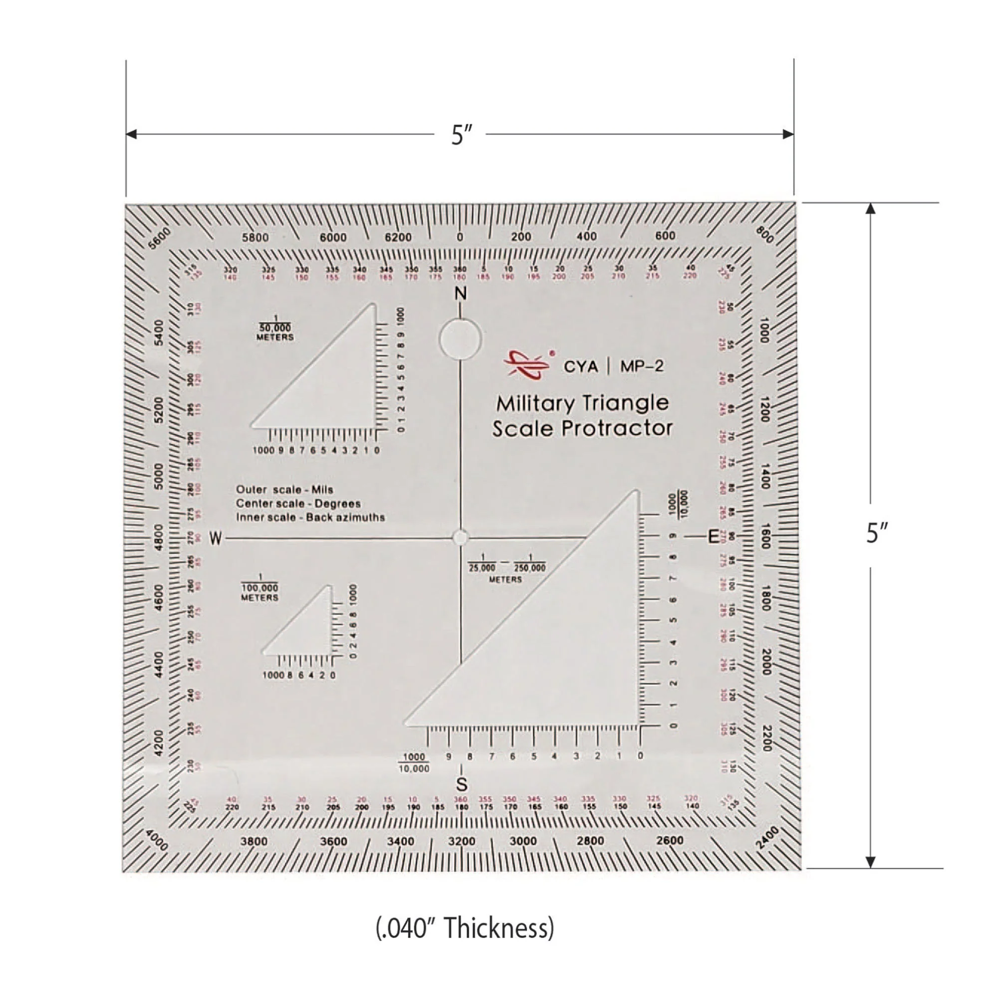 Military Map Protractor (GTA 5-2-12) - Coordinate Scale for Map Reading and Navigation - Image 5