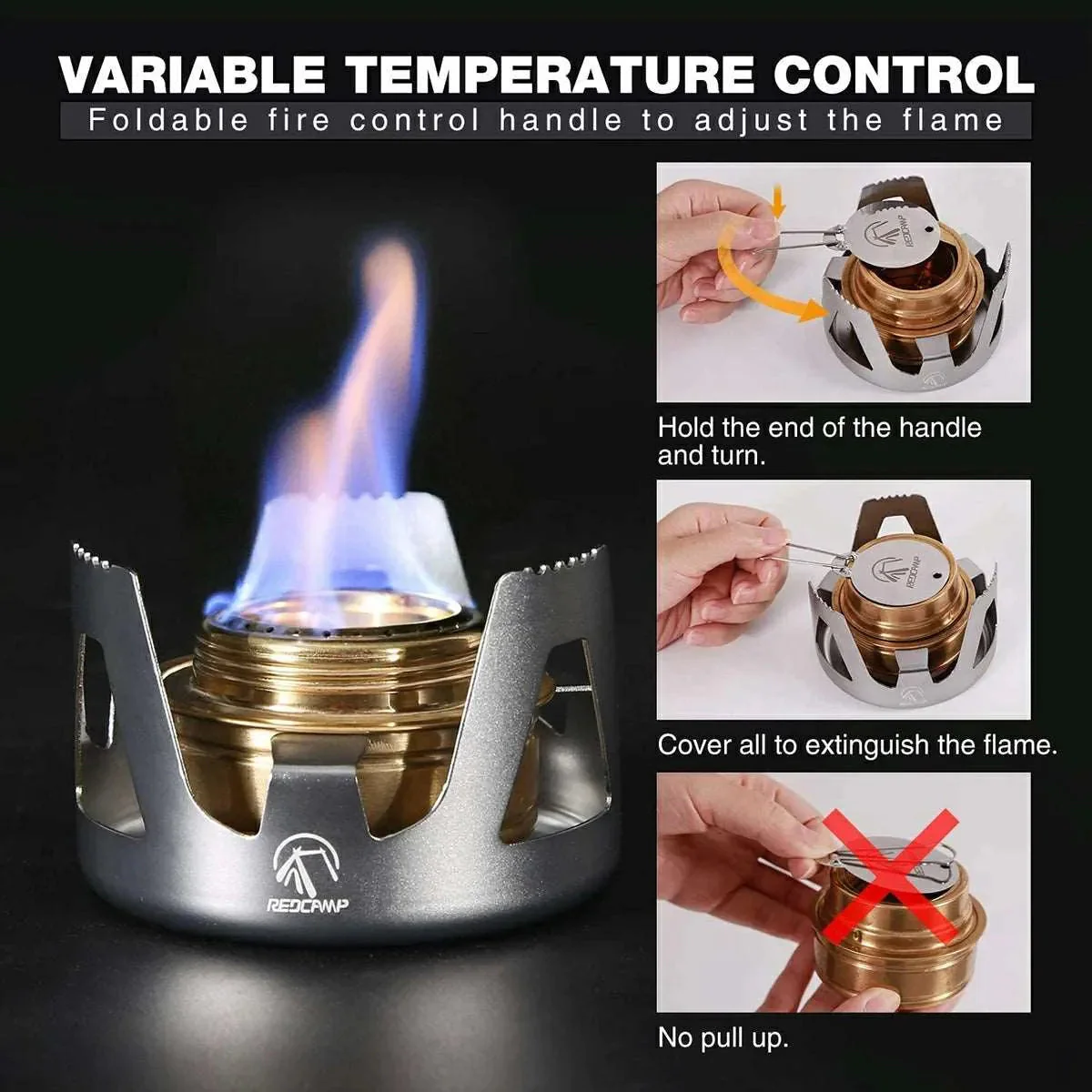 Mini Alcohol Stove with Aluminium Stand for Backpacking - Image 3