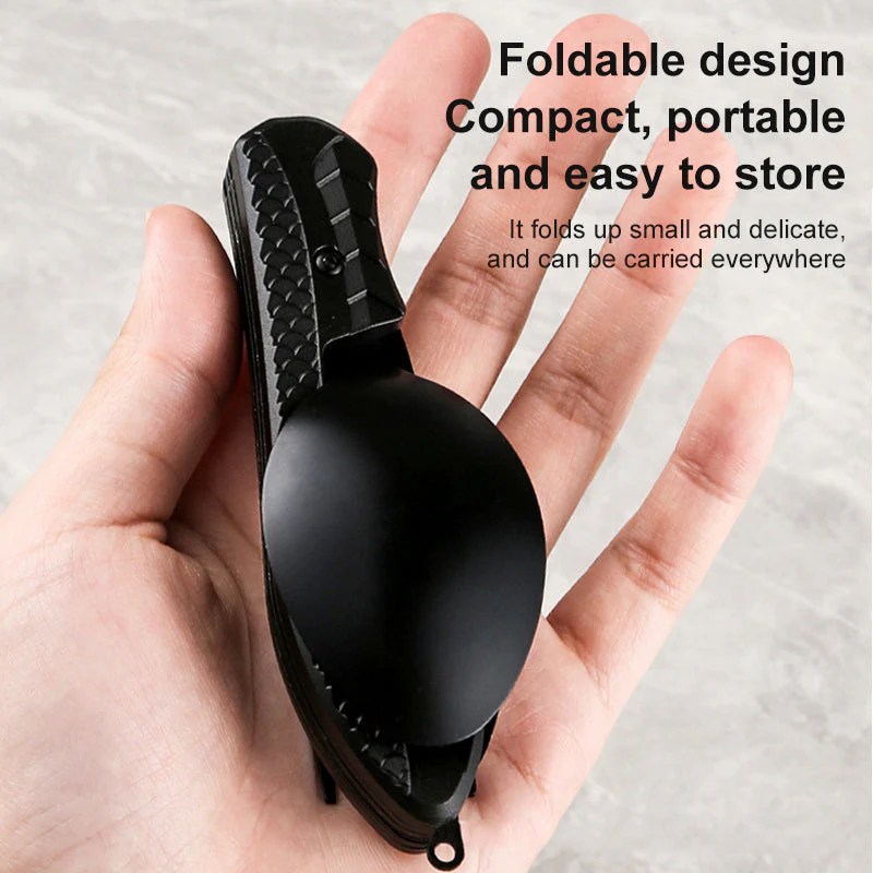 Multifunctional camping tableware stainless steel knife fork spoon, outdoor portable survival eating tools - Image 4