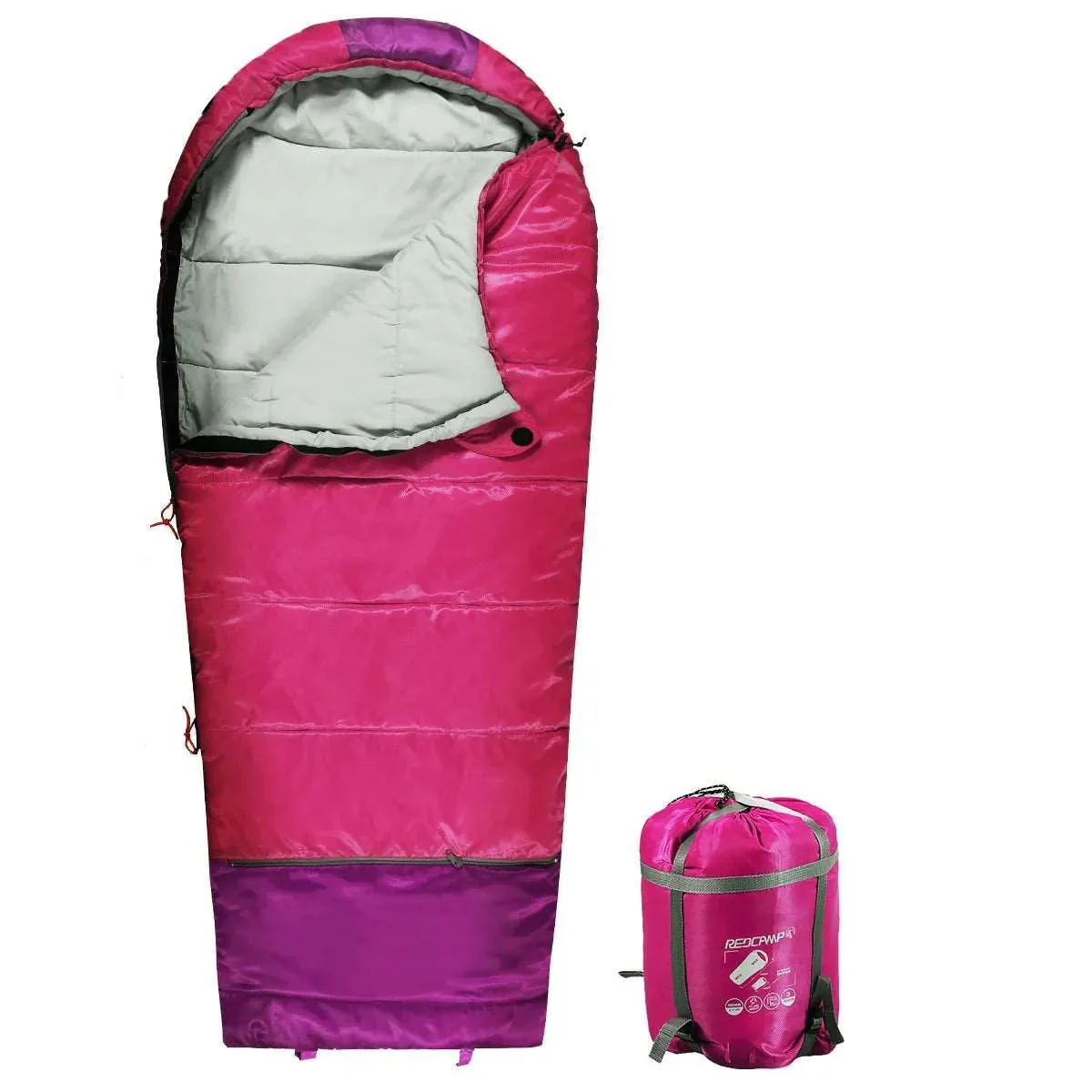 Mummy Kids Sleeping Bag for Camping,Blue Rose - Image 2
