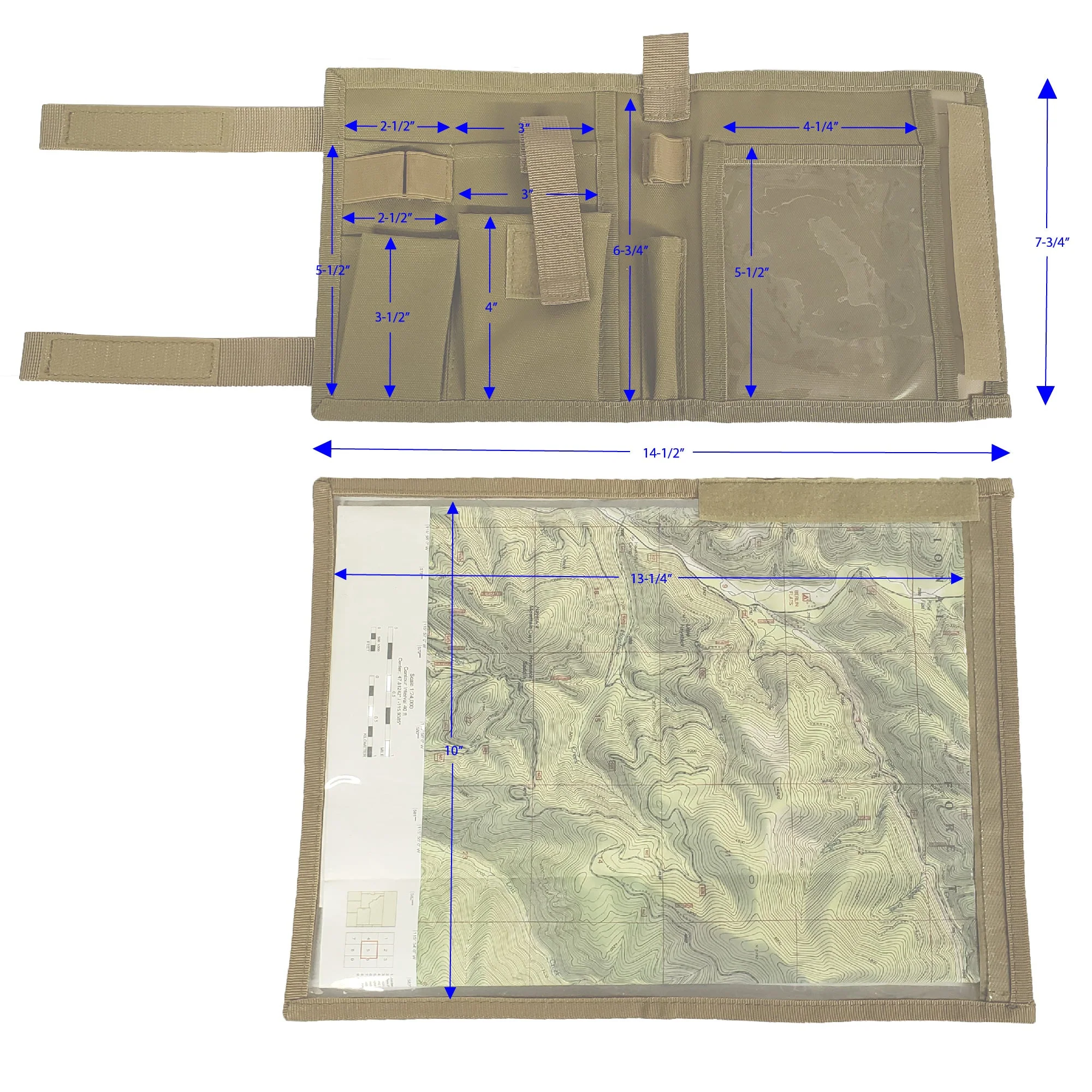 Navigation Case w/Protective Map Pouch for Military Hiking, Tactical, Outdoor Activities - Image 3