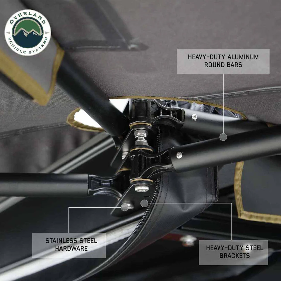 HD Nomadic 270 LTE Awning - Driver Side - Dark Gray with Black Travel Cover Universal - Image 10
